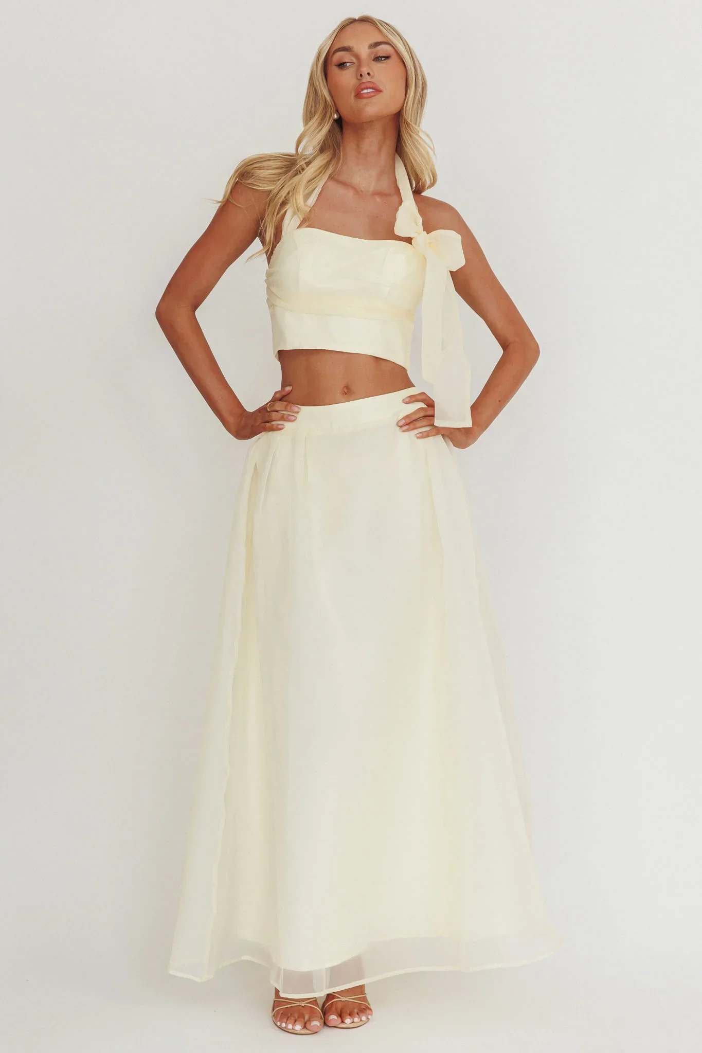 Simple Things Organza Maxi Skirt Butter