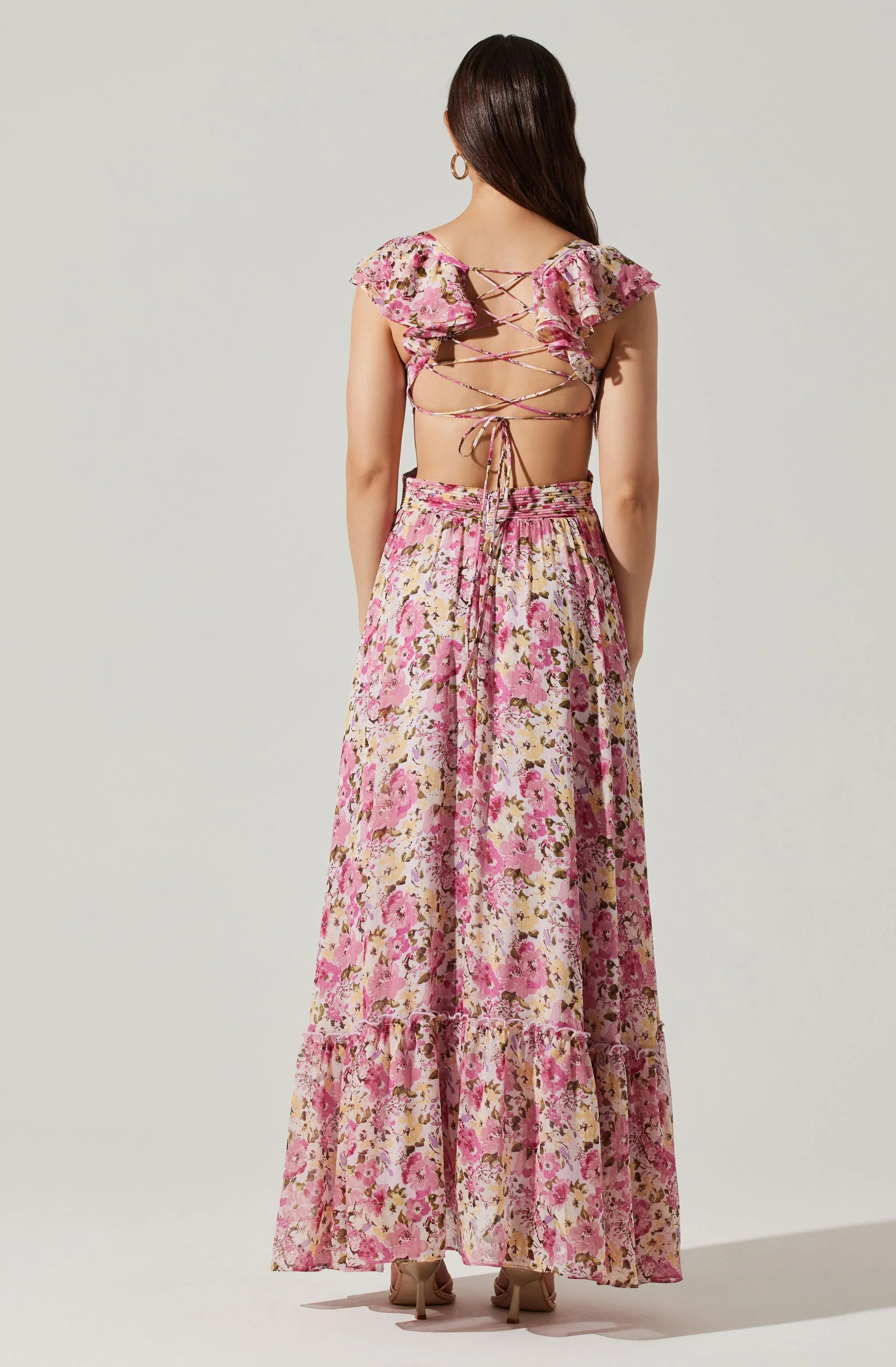 Primrose Floral Strappy Back Maxi Dress