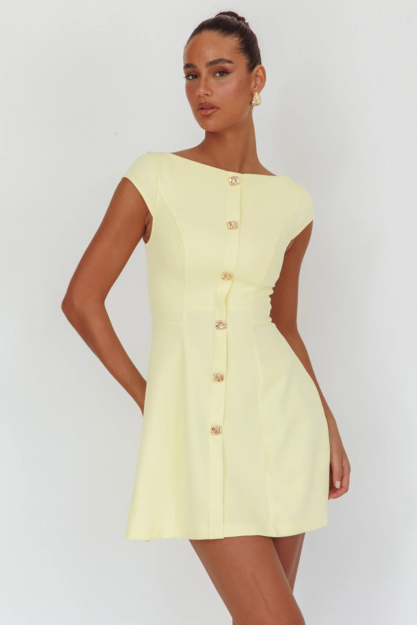 Rebel Cap Sleeve Mini Dress Butter