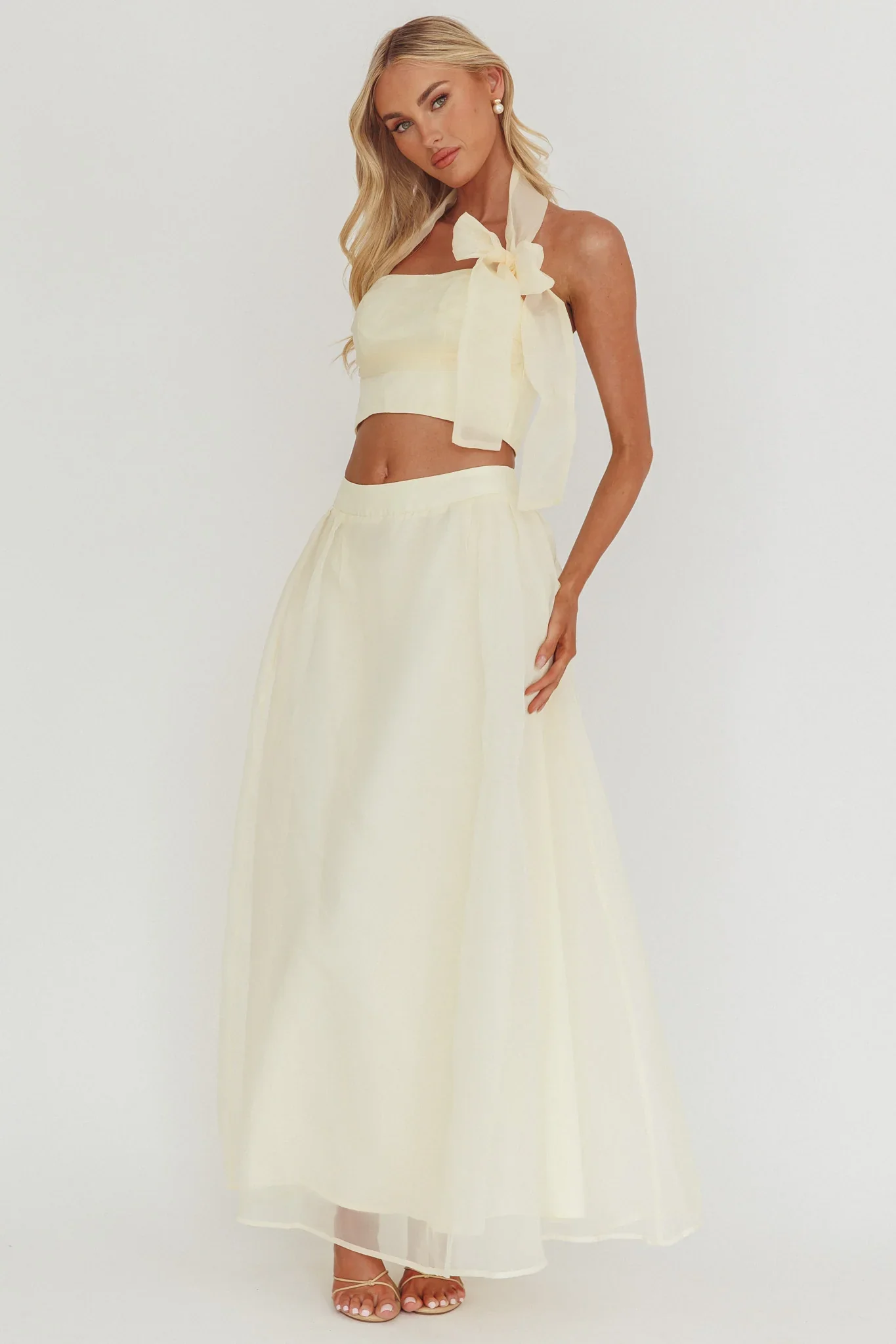 Simple Things Organza Maxi Skirt Butter
