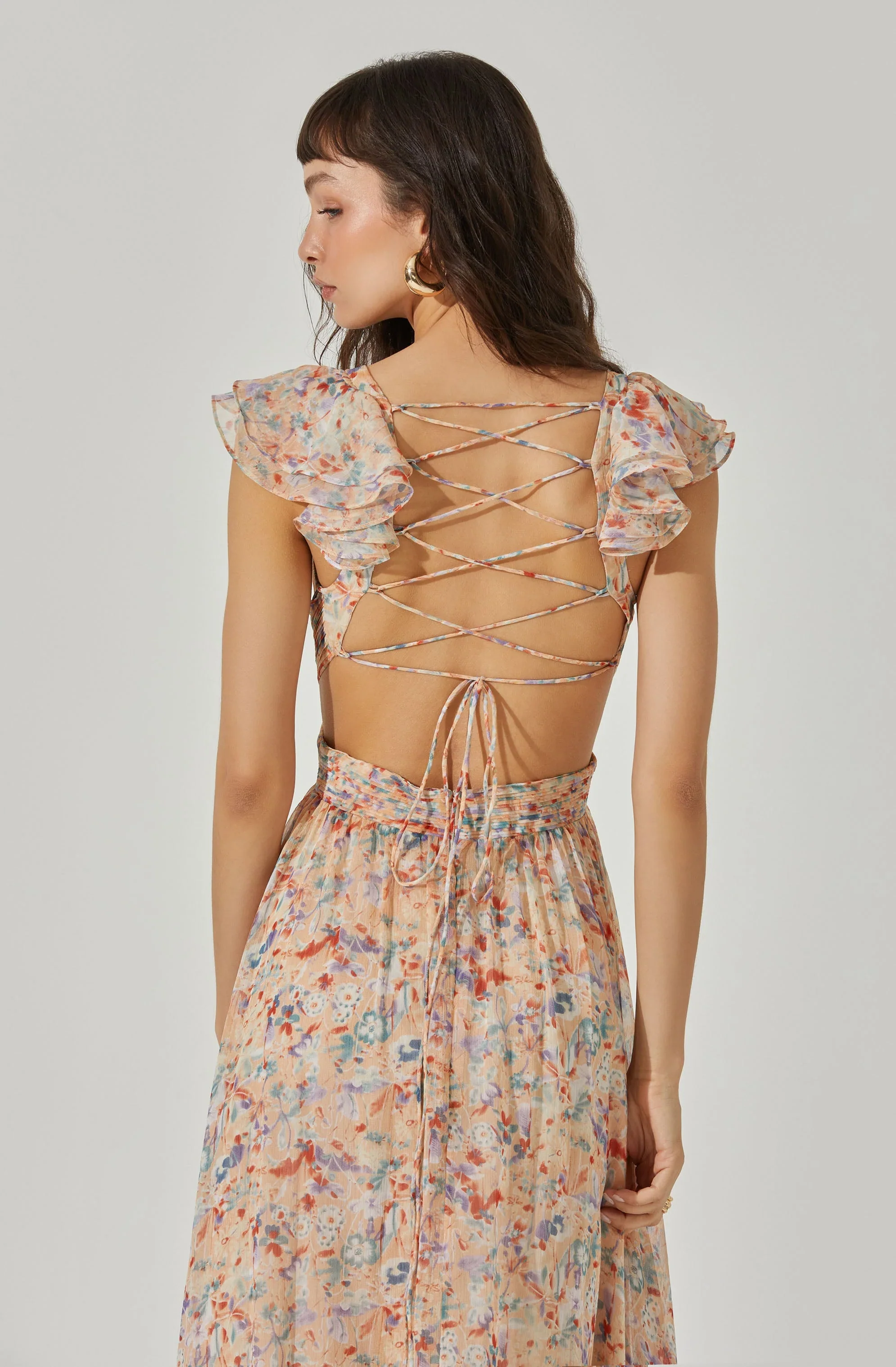 Primrose Floral Strappy Back Maxi Dress