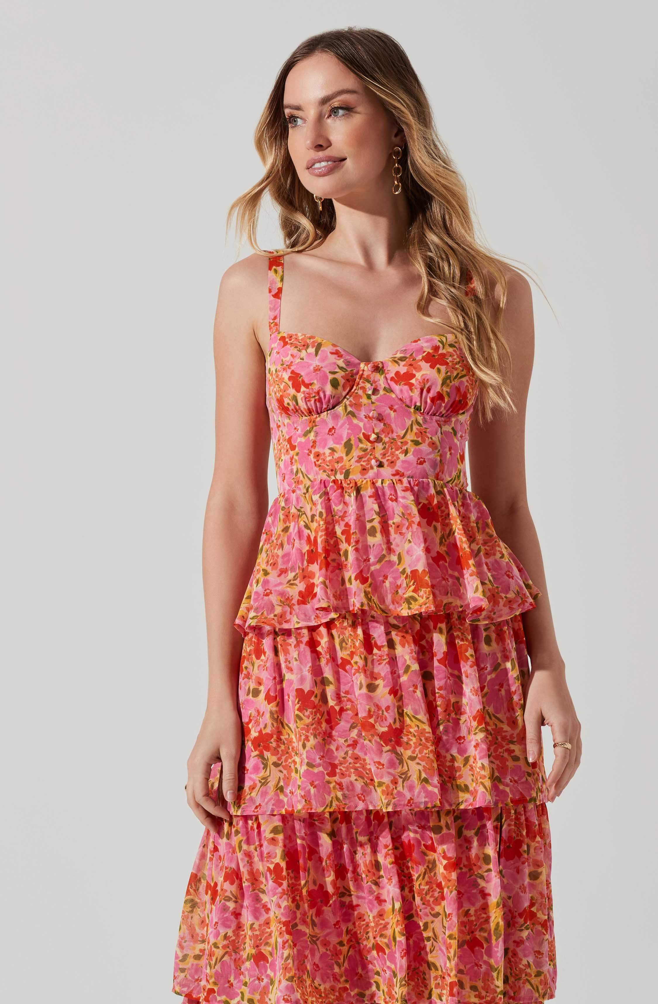 Midsummer Floral Tiered Maxi Dress