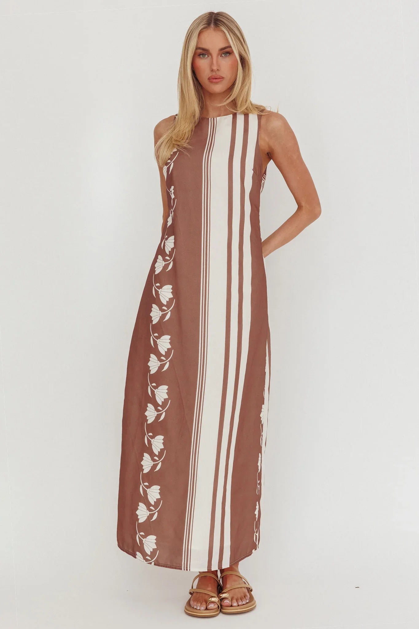 Dayla Sleeveless Waist Tie Maxi Dress Palma
