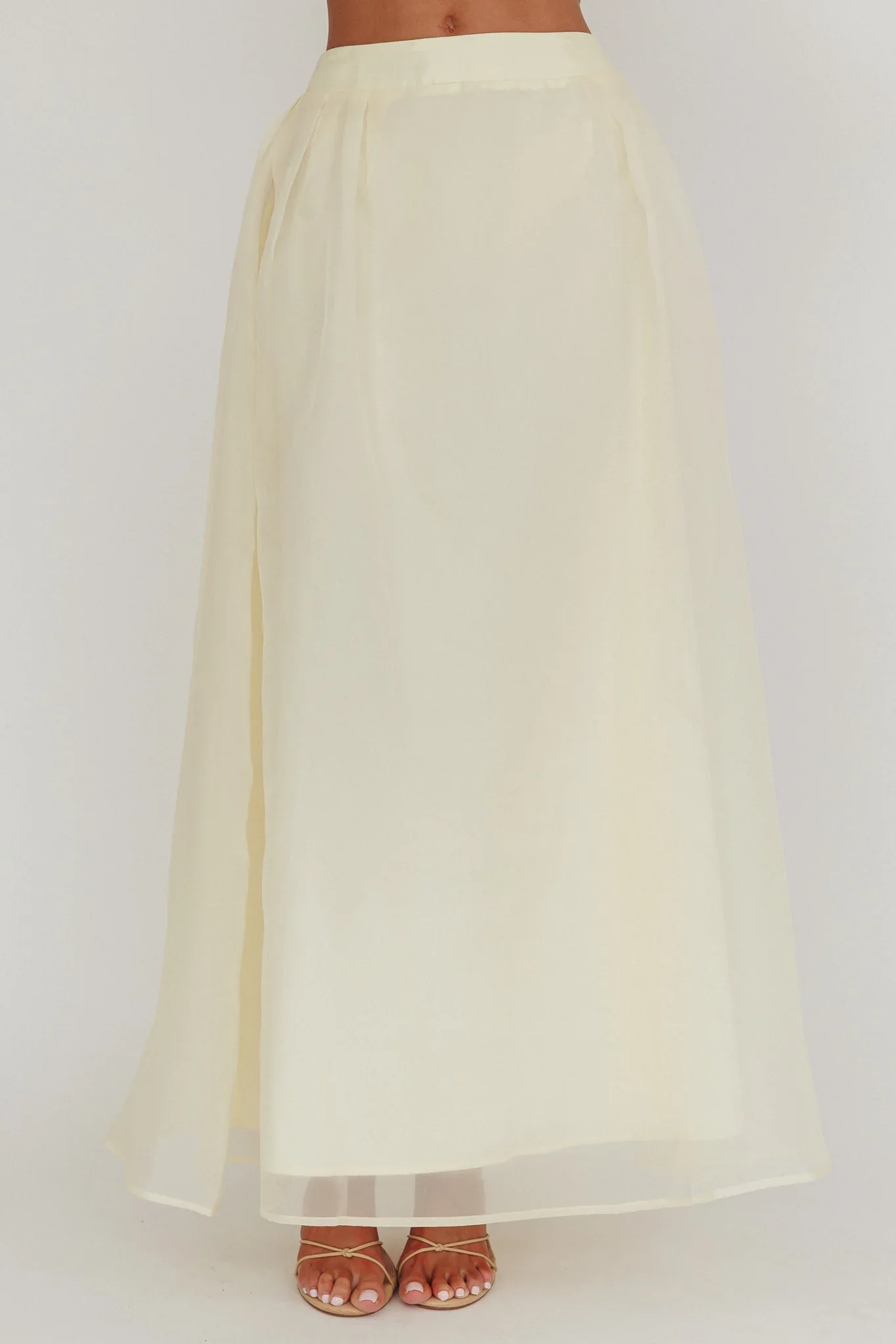 Simple Things Organza Maxi Skirt Butter