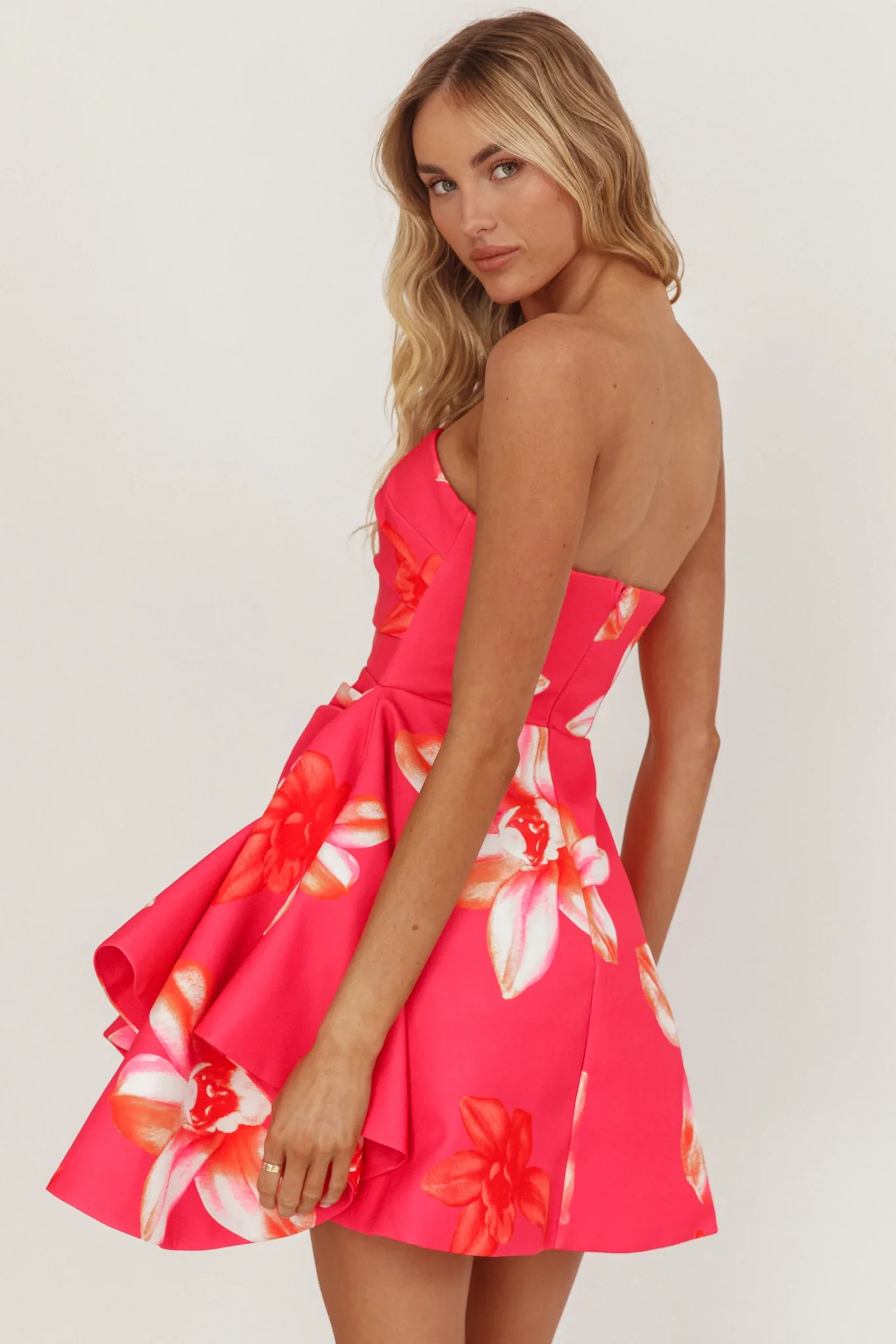 Minnesota Strapless Mini Dress Orchid Pink