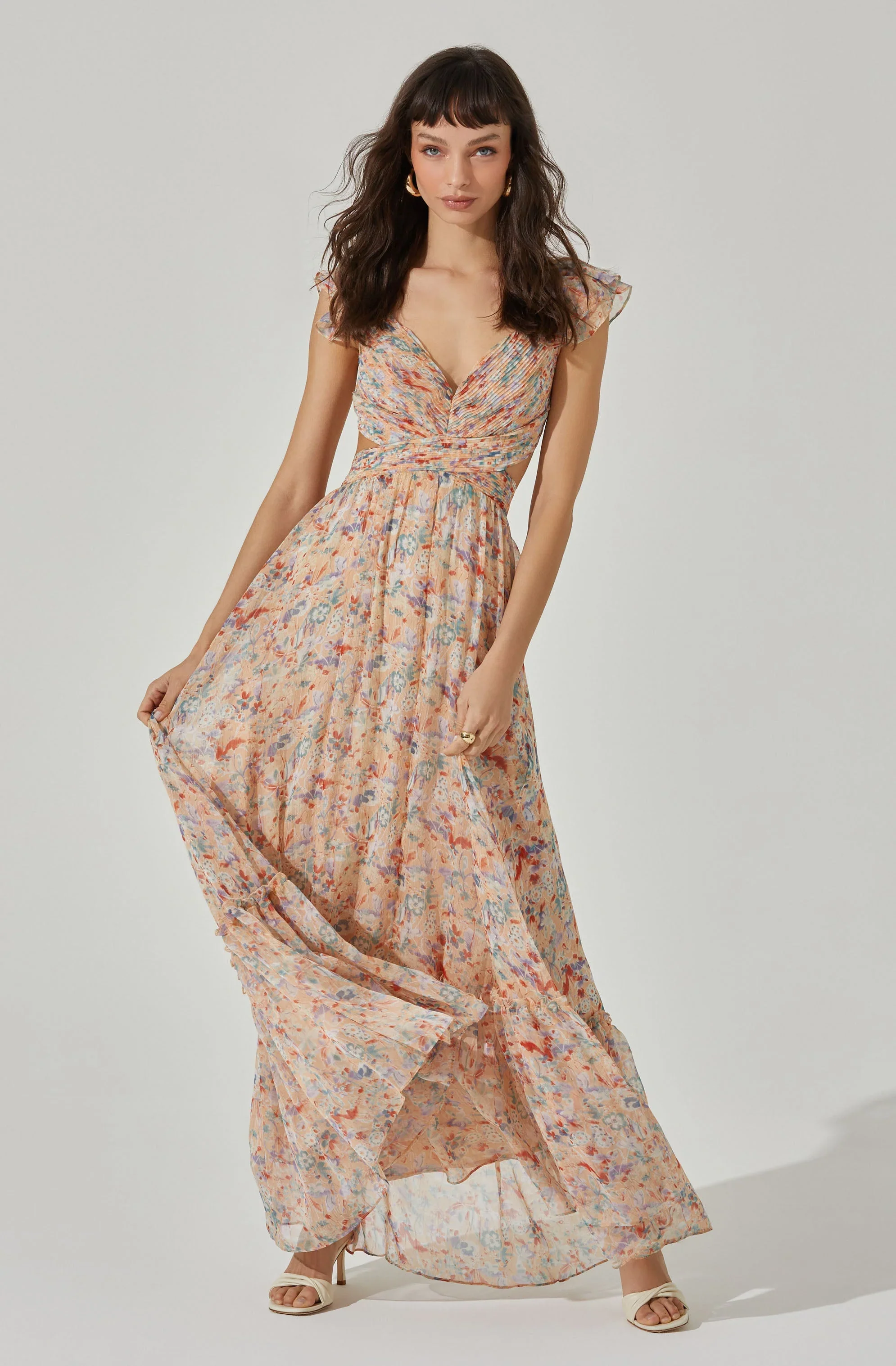 Primrose Floral Strappy Back Maxi Dress