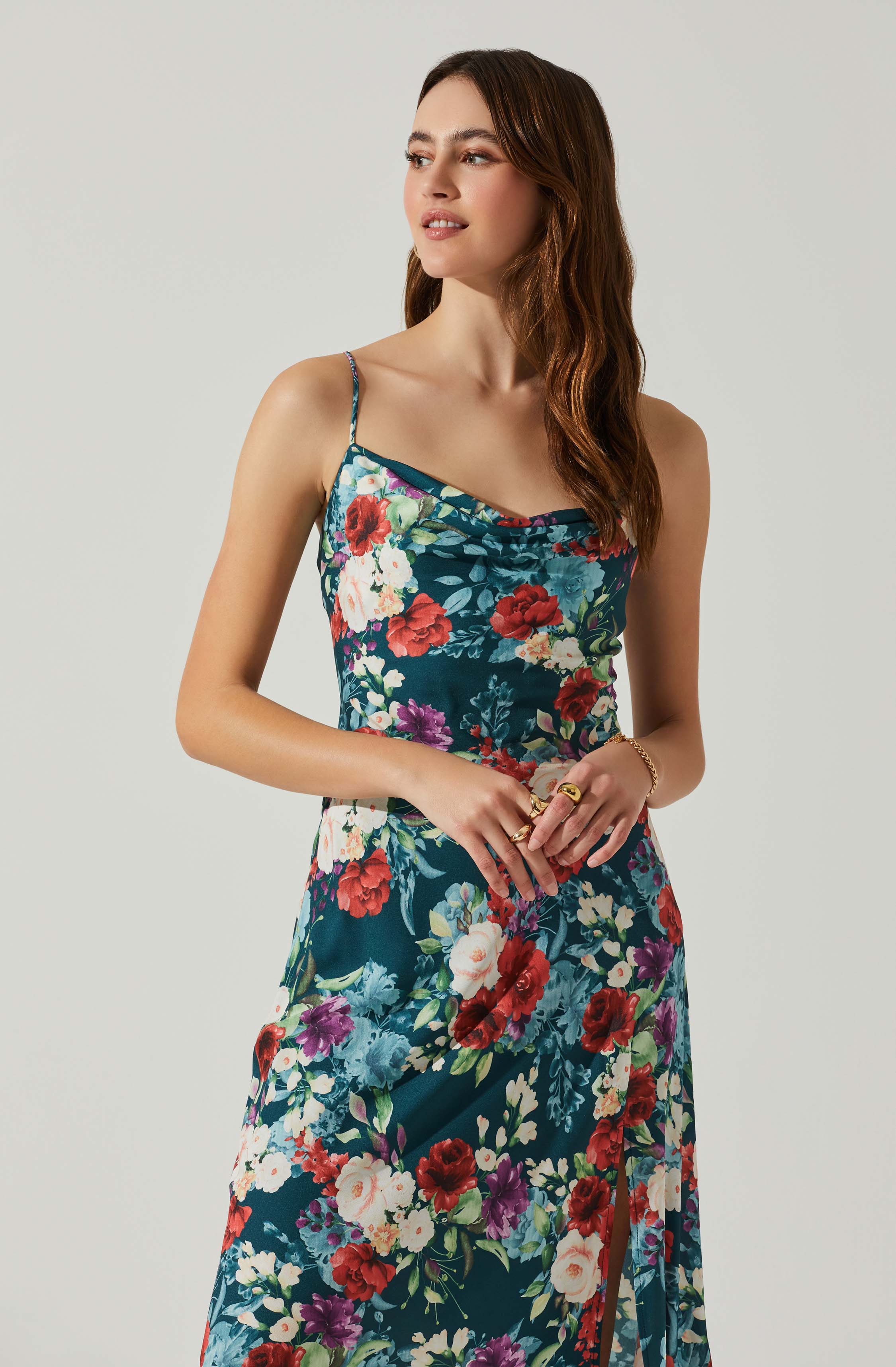 Gaia Floral Midi Dress