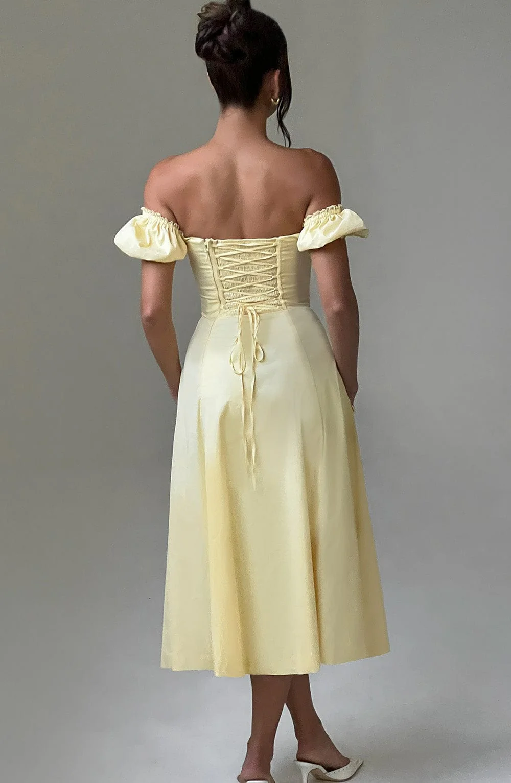 Courtney Midi Dress - Lemon