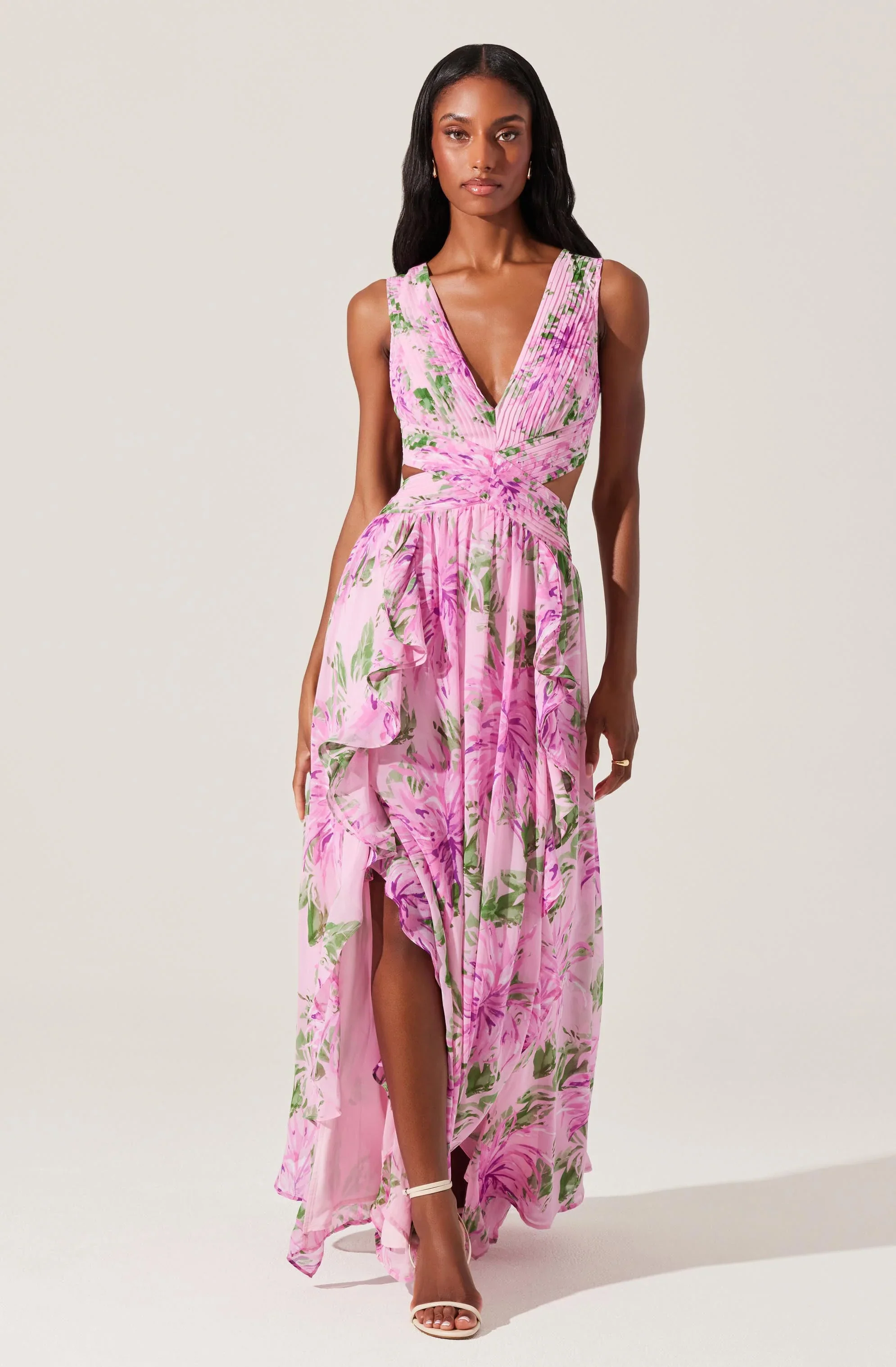 Noya Floral Cutout Maxi Dress