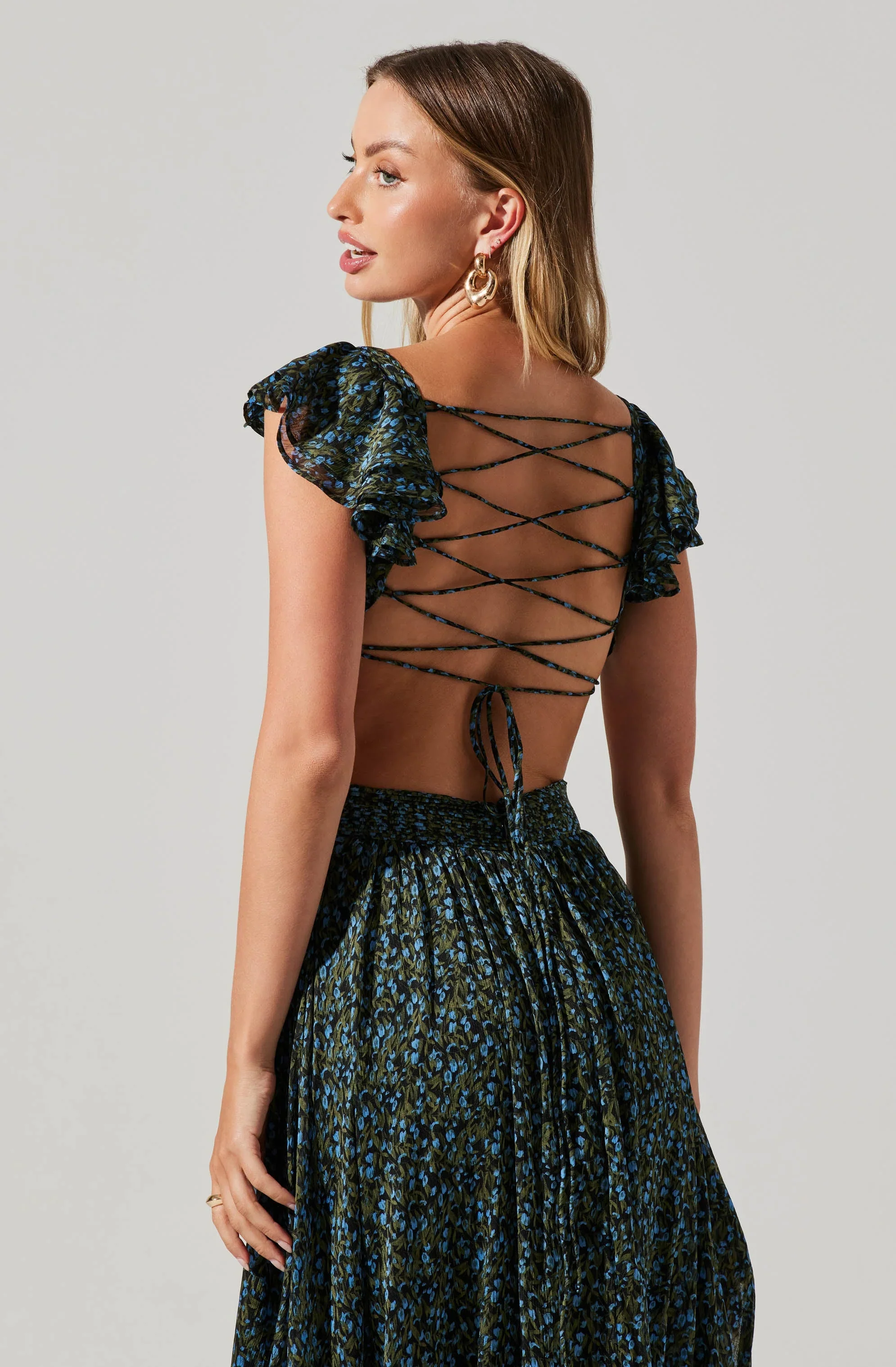 Primrose Floral Strappy Back Maxi Dress