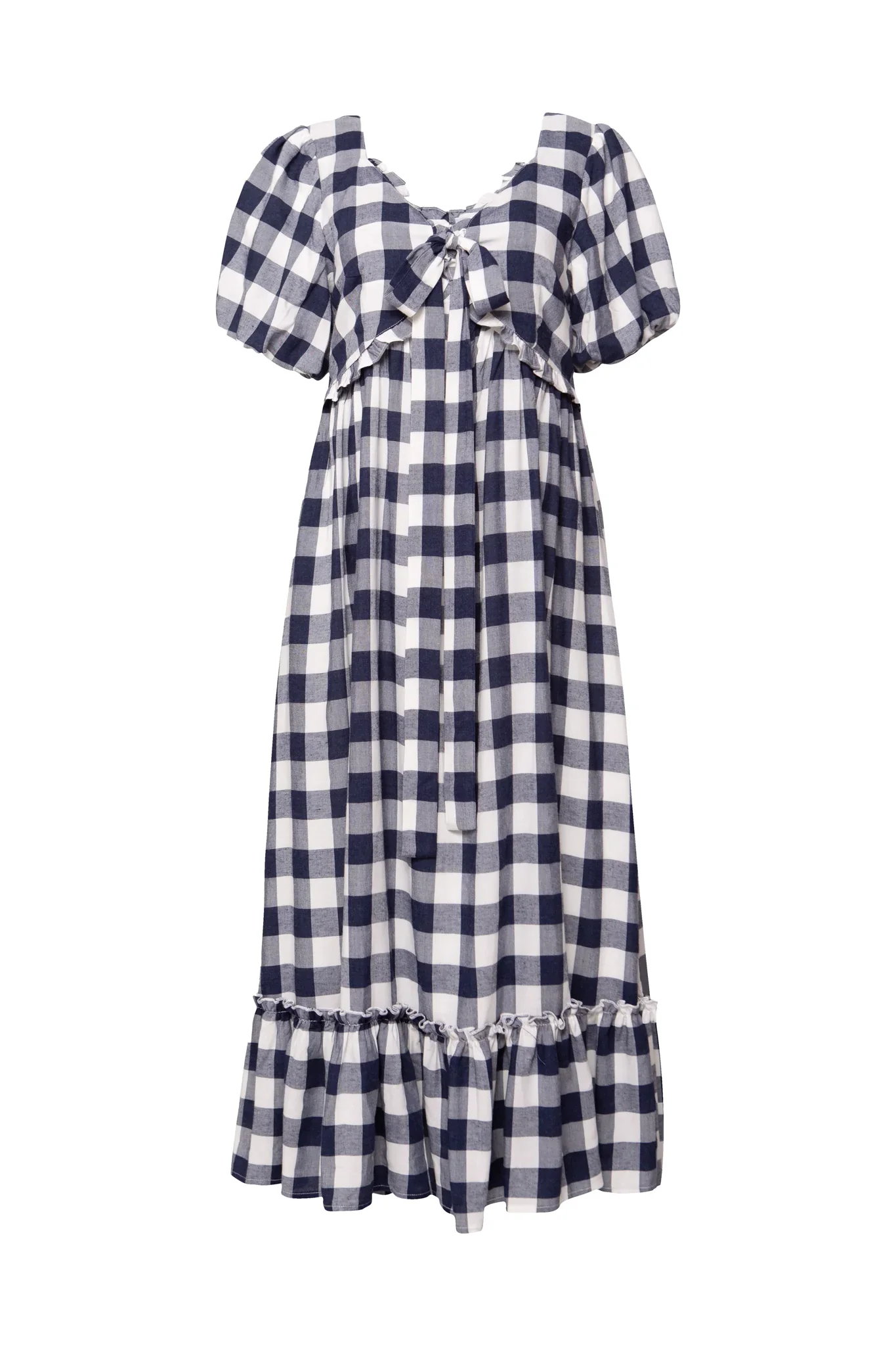 Picnic Dress in Navy Gingham