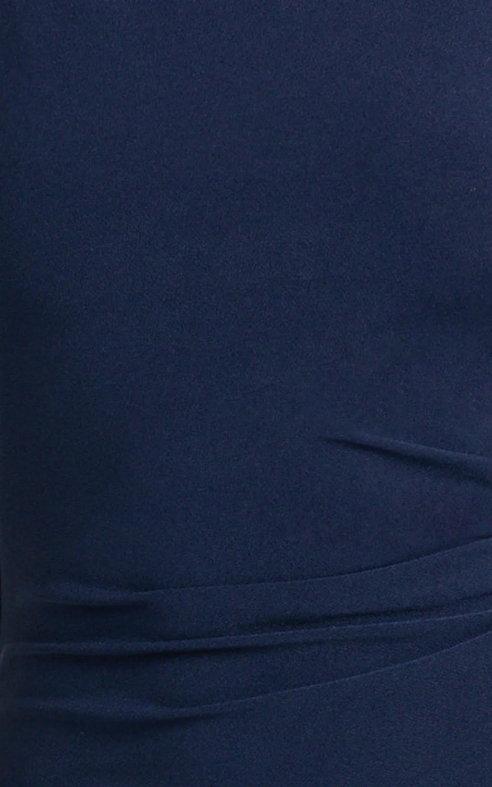 Audette Maxi Dress Boat Neck Ruched Fitted Dress in Navy