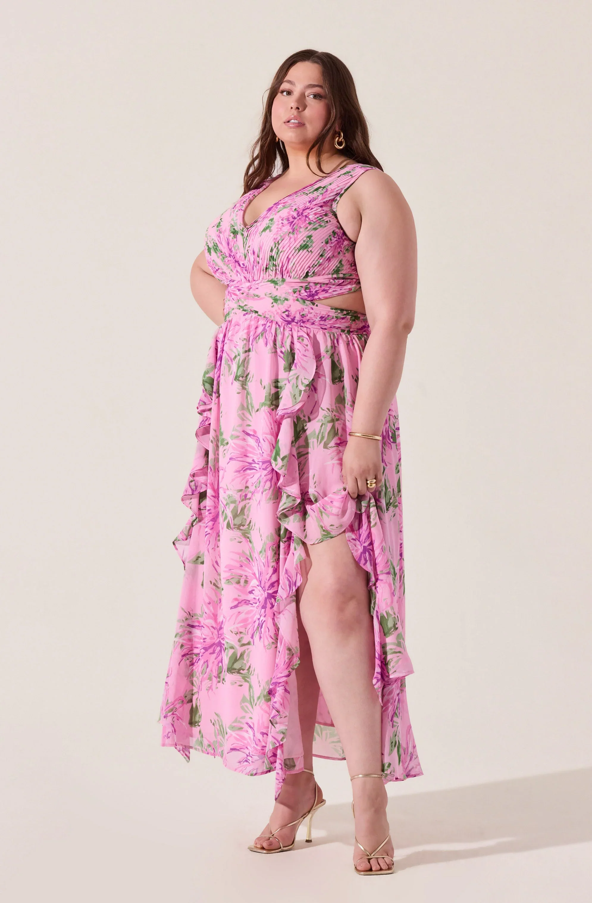 Noya Floral Cutout Maxi Dress