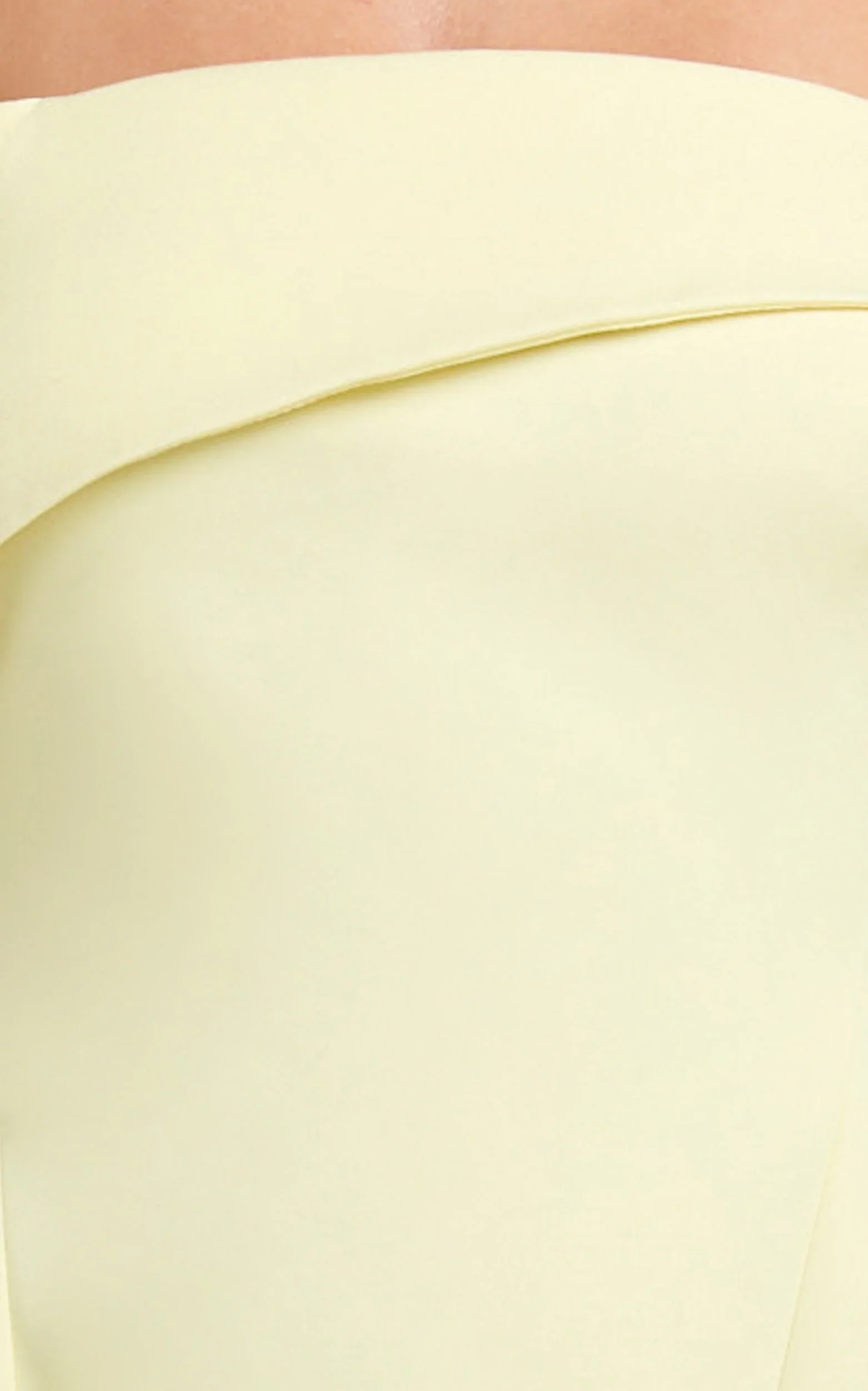 Cecilia Mini Dress Off Shoulder Tie Detail Dress in Lemon