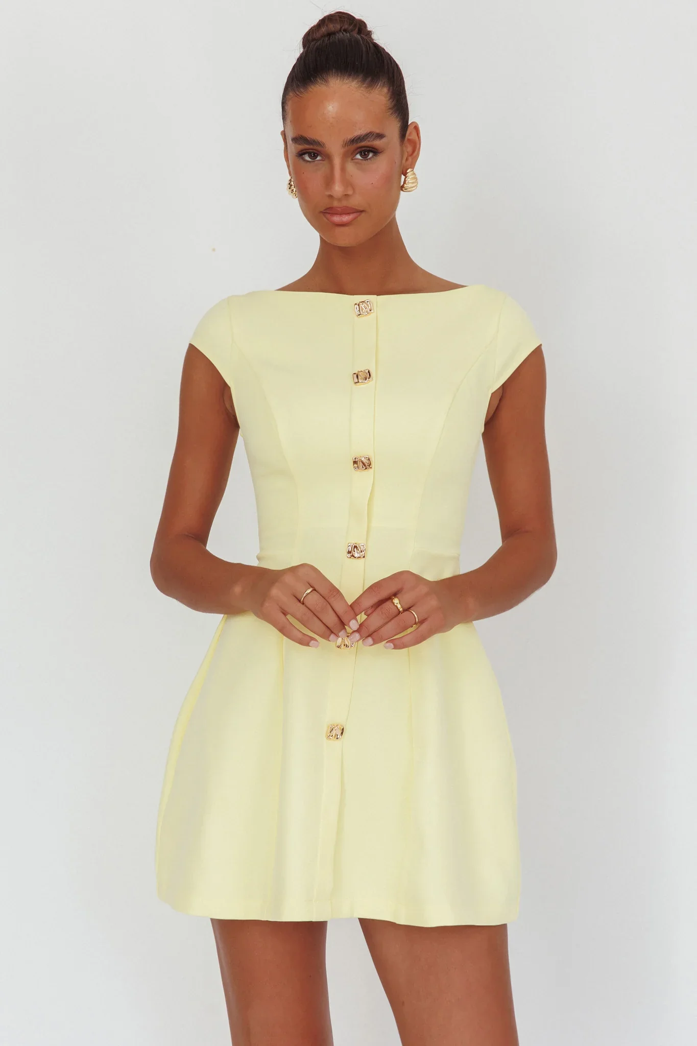 Rebel Cap Sleeve Mini Dress Butter
