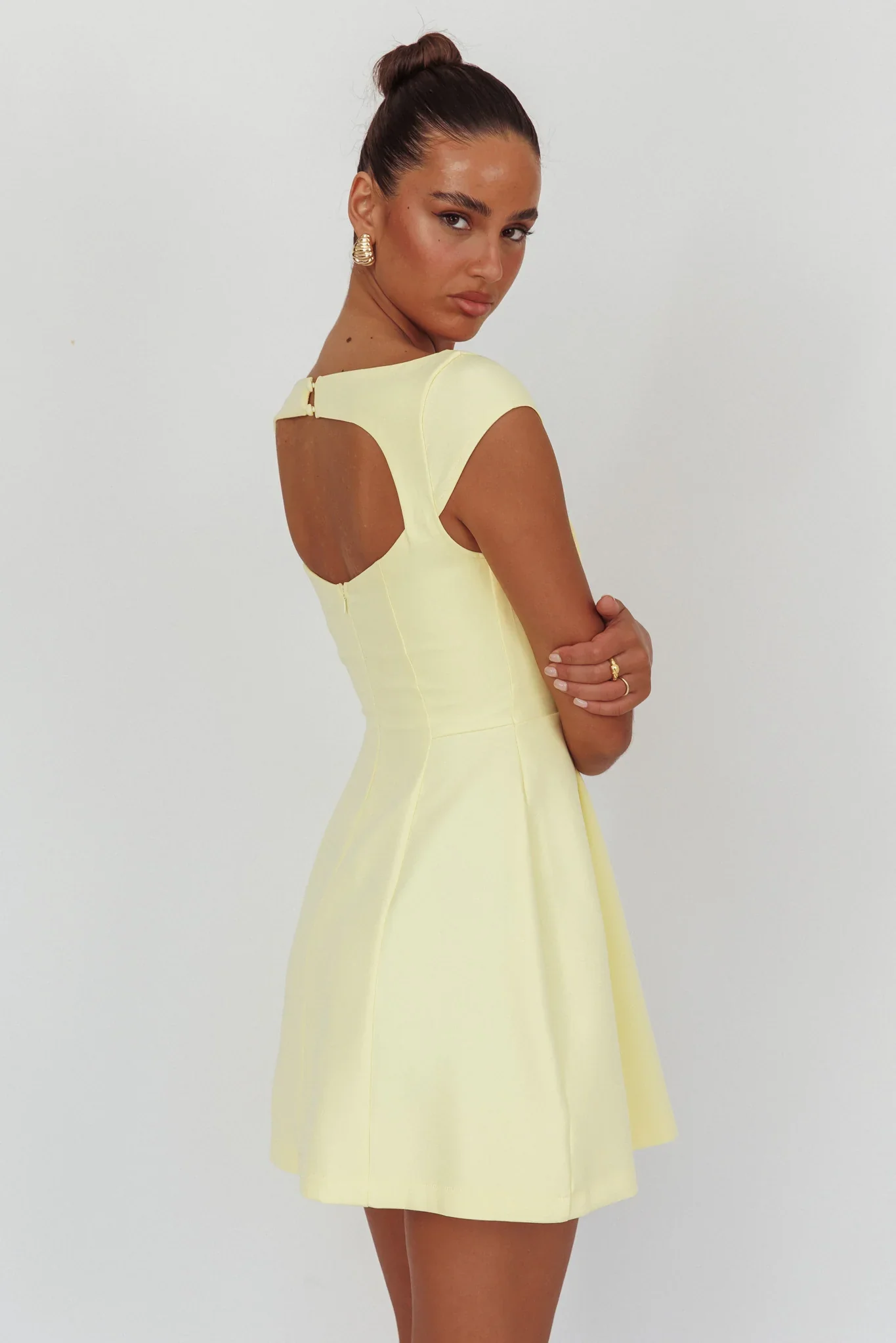 Rebel Cap Sleeve Mini Dress Butter