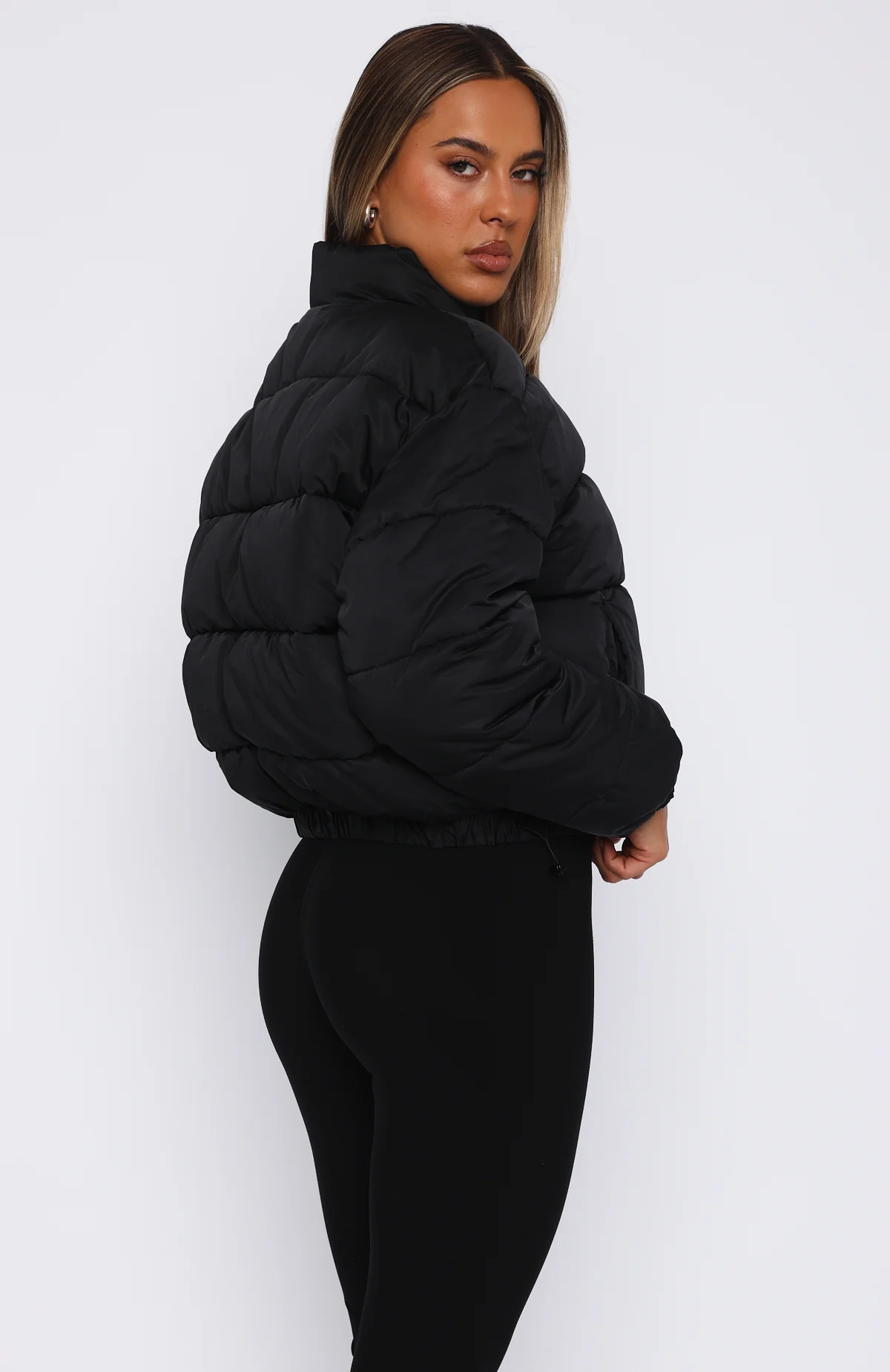 Summit Zip Through Puffer Black