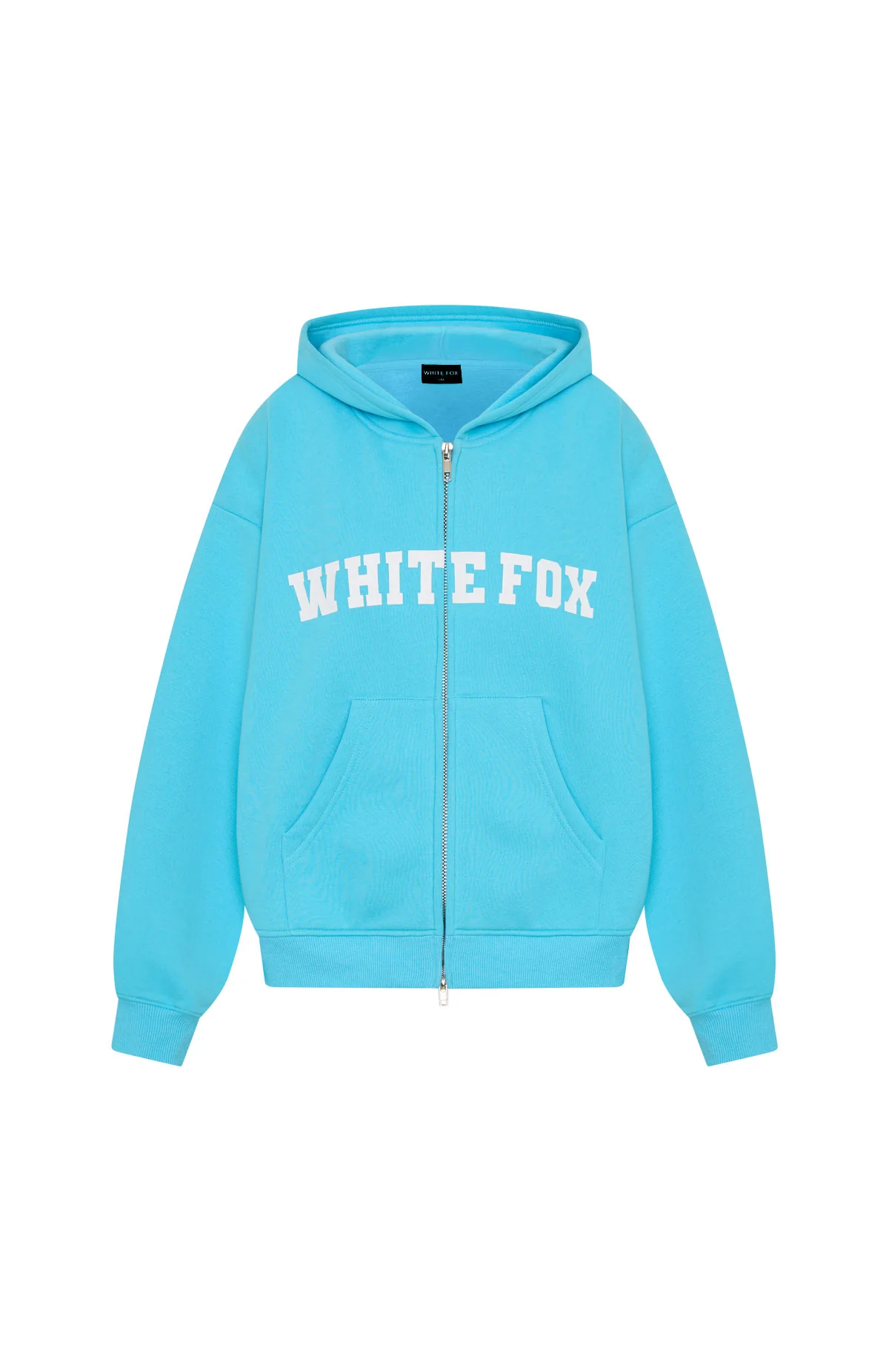 Starting Off Strong Boxy Zip Front Hoodie Azure
