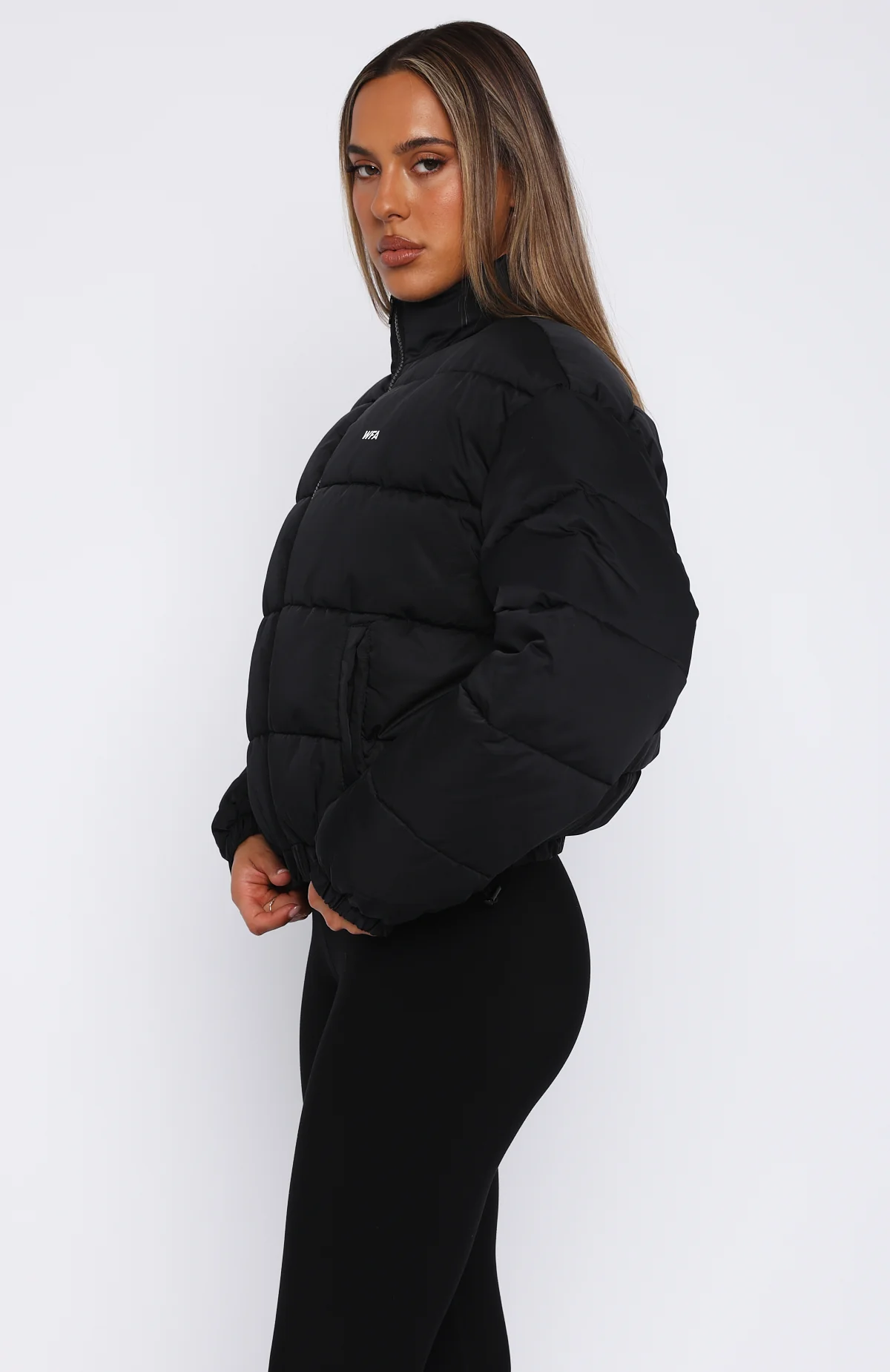 Summit Zip Through Puffer Black