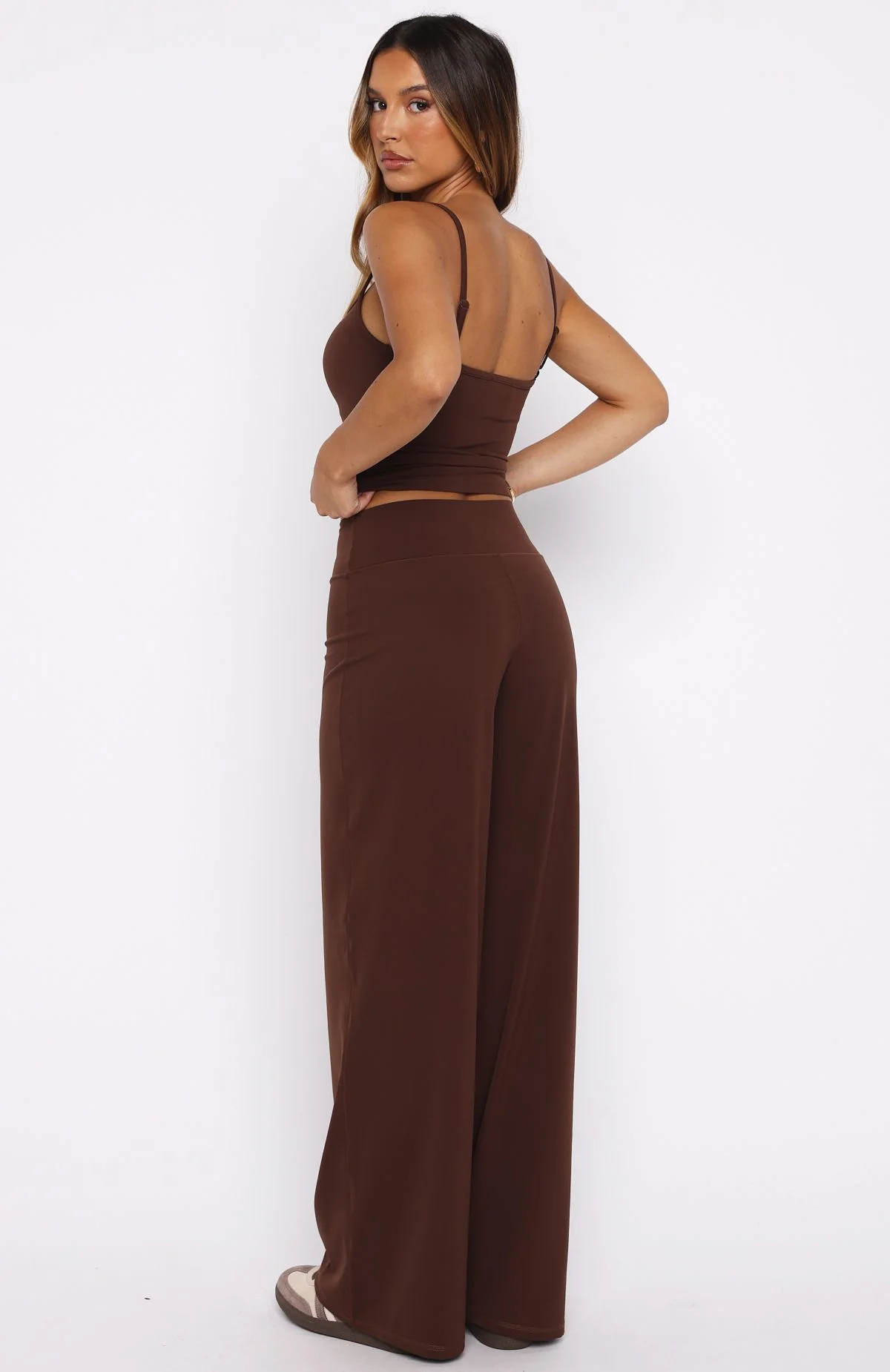 Core Strengths Wide Leg Pants Chocolate