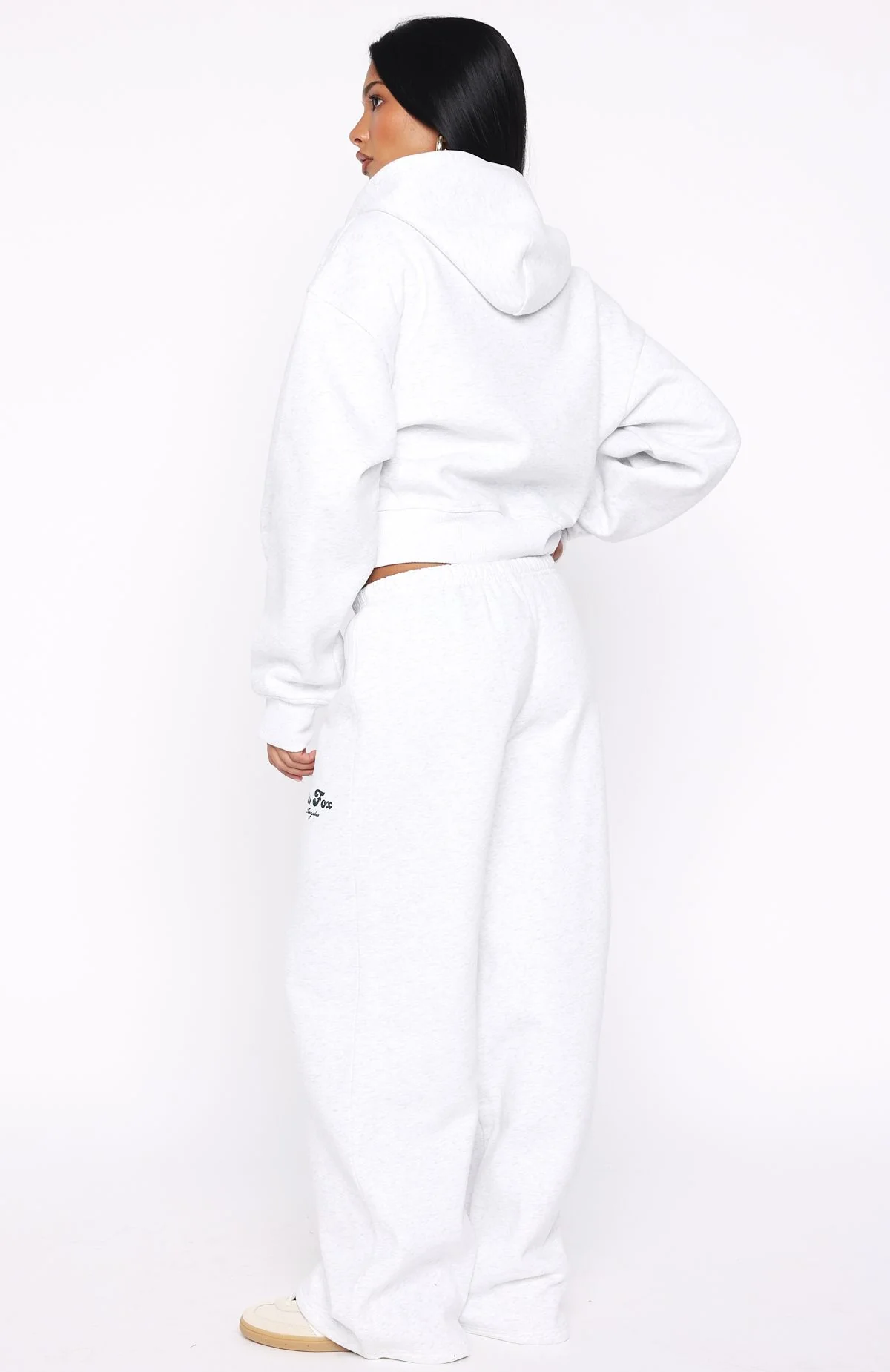 Through Thick And Thin Wide Leg Sweatpants Grey Marle