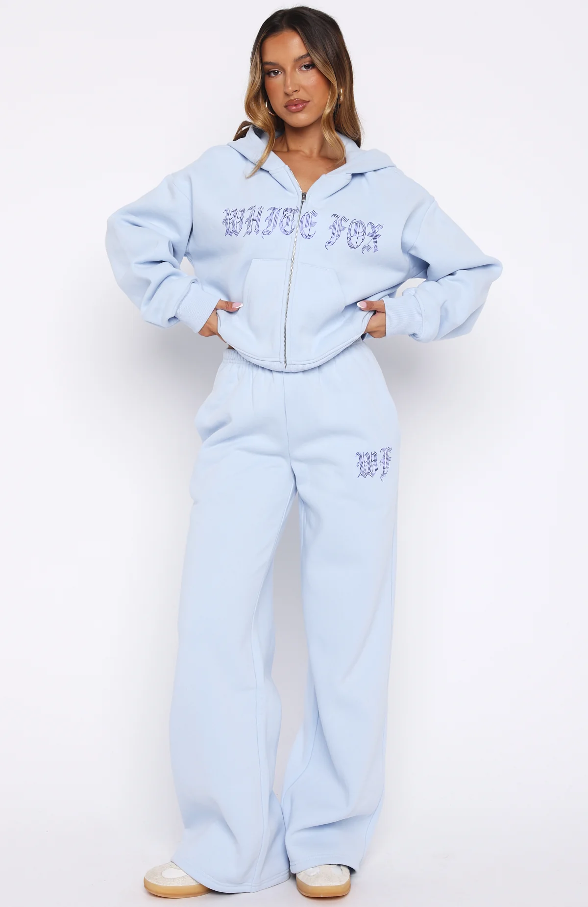 Lucky Ones Wide Leg Sweatpants Baby Blue