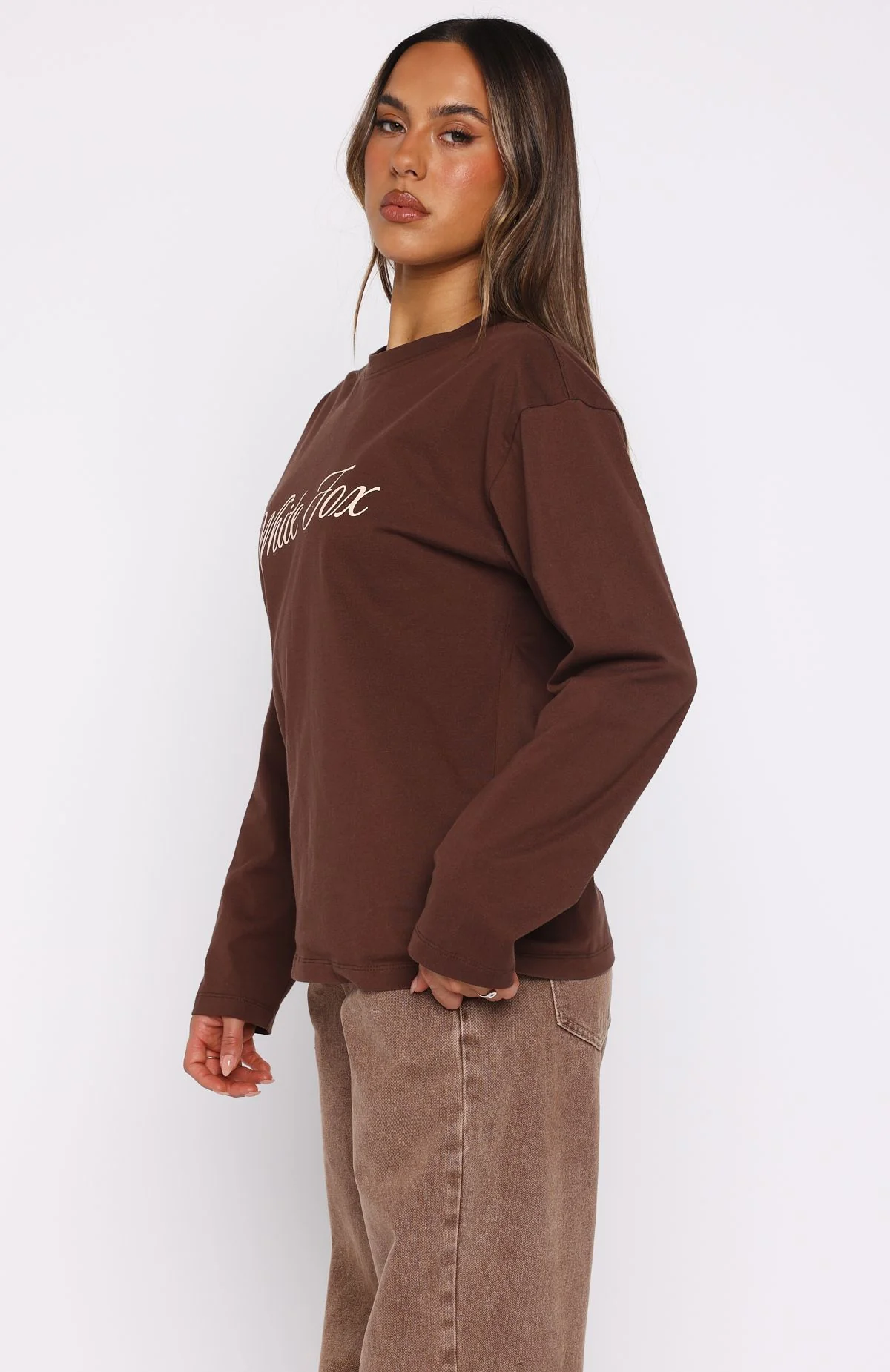What The Heart Wants Long Sleeve Tee Chocolate