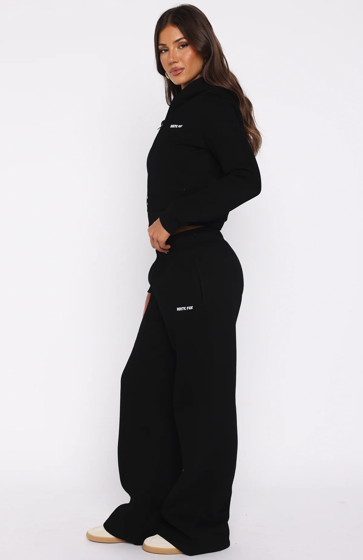 Comfy And Cute Wide Leg Sweatpants Black