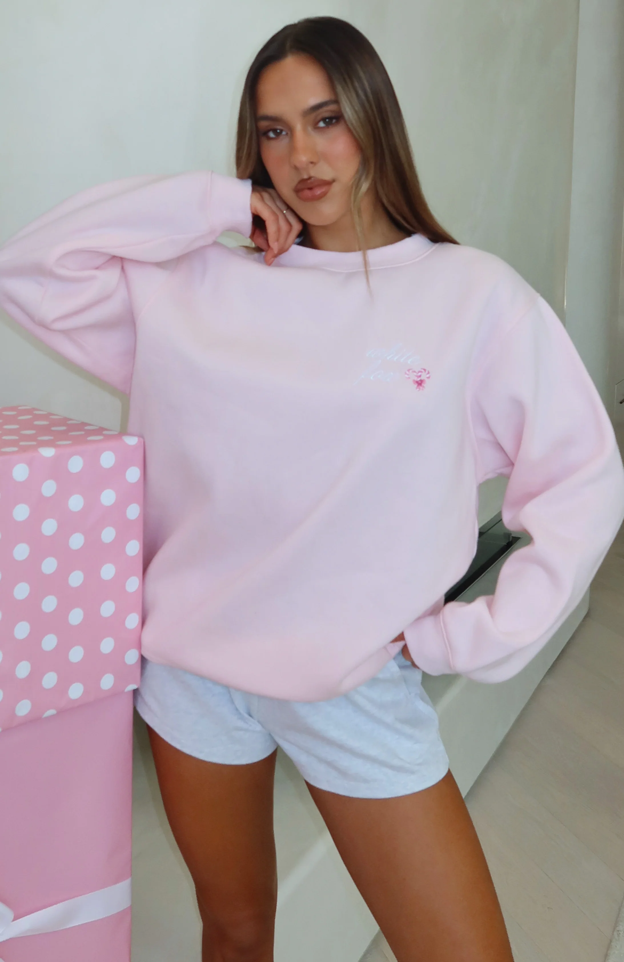 Candy Cane Christmas Oversized Sweater Cupcake