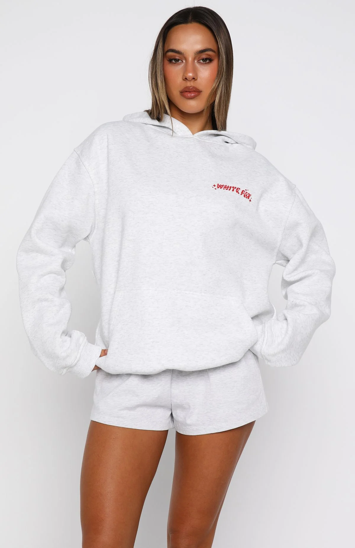 Christmas Feeling Oversized Hoodie Grey Marle