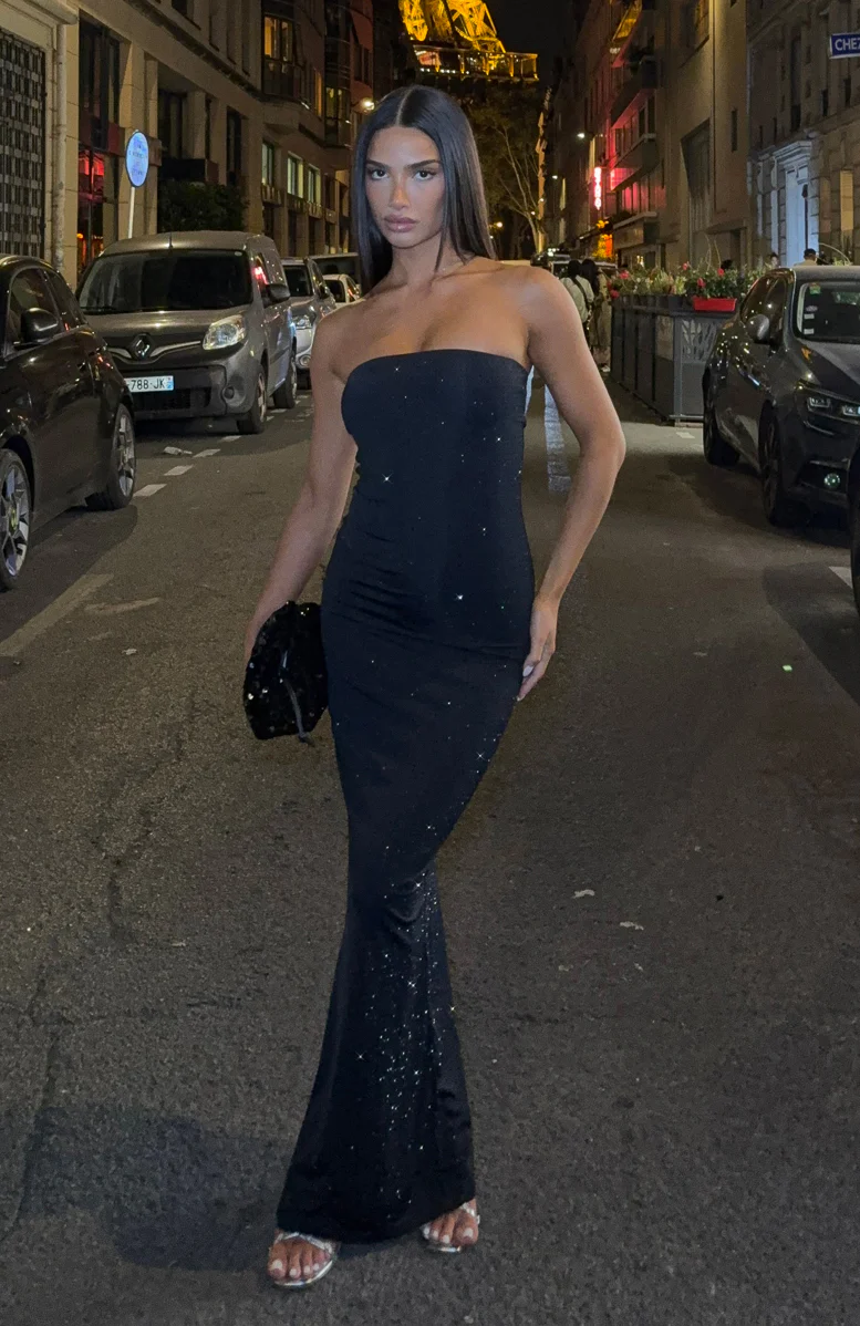 Platinum Maxi Dress Black