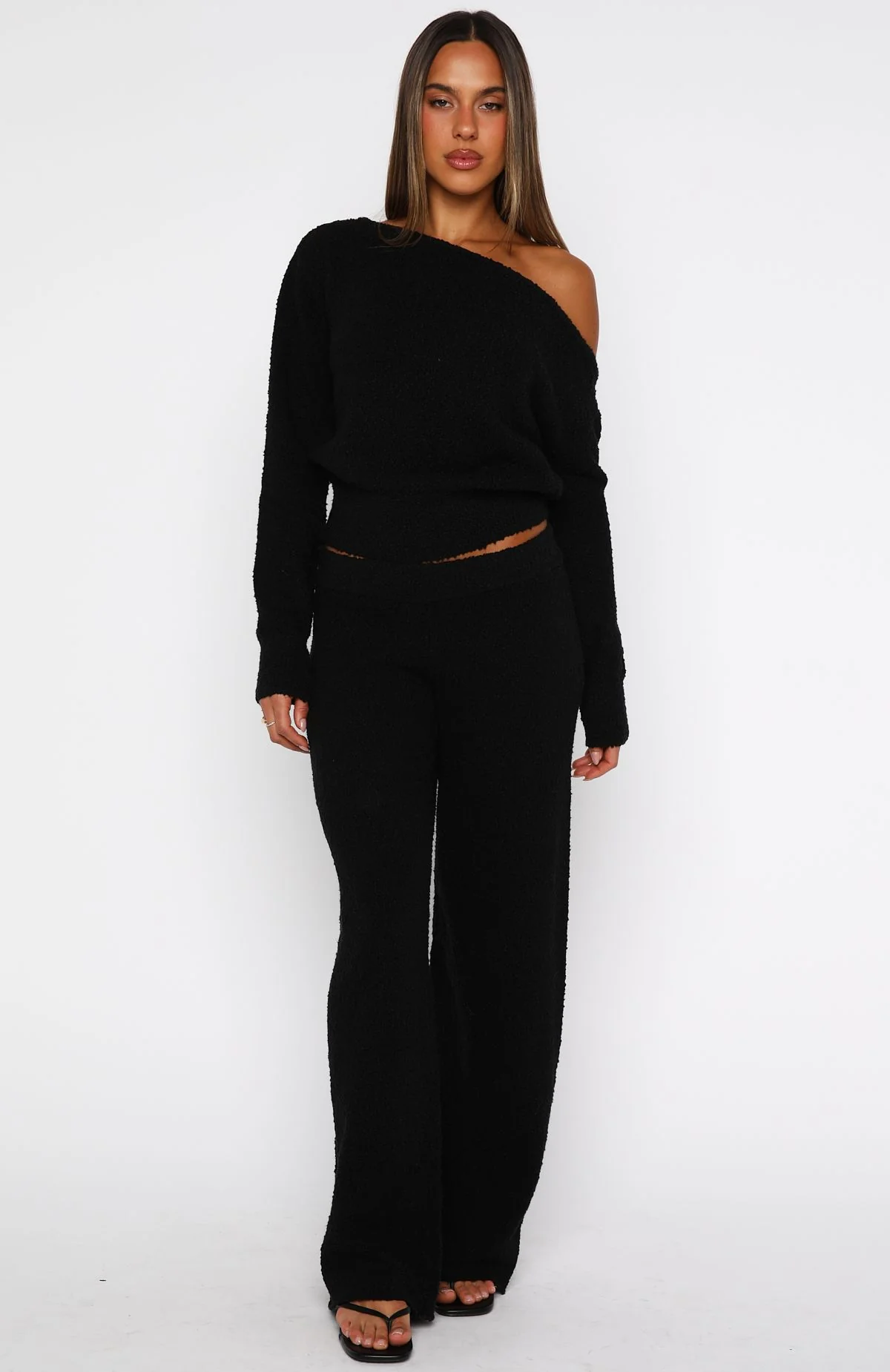 Please Be Mine Knit Sweater Black