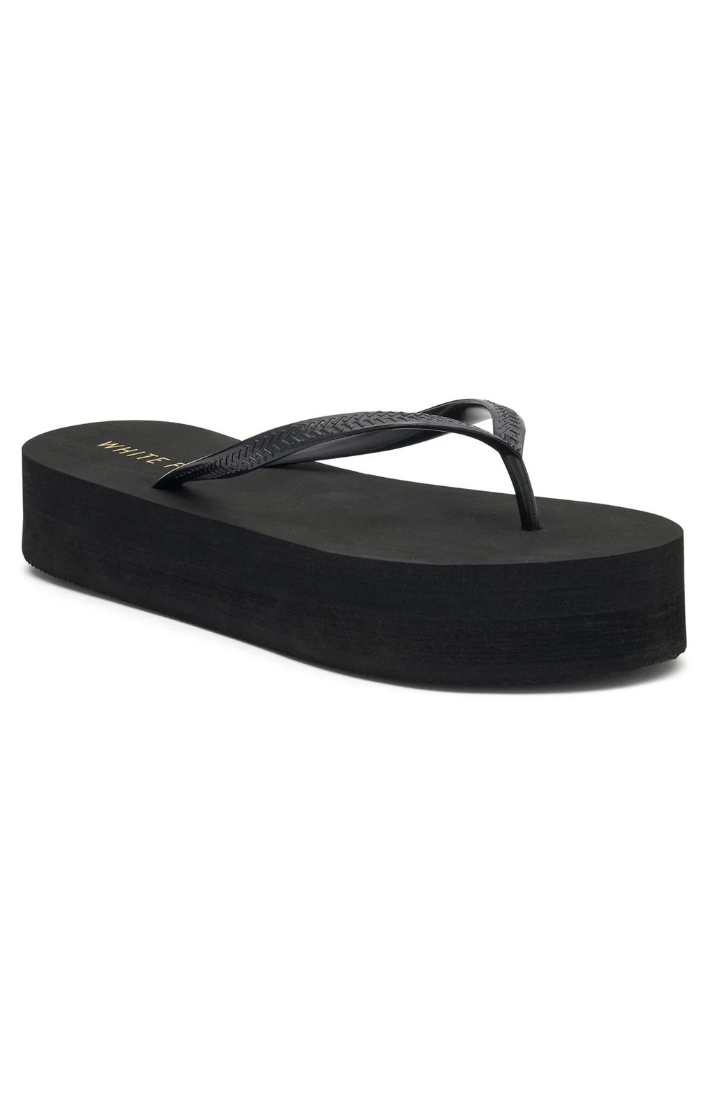 Melody Platform Thong Sandals Black