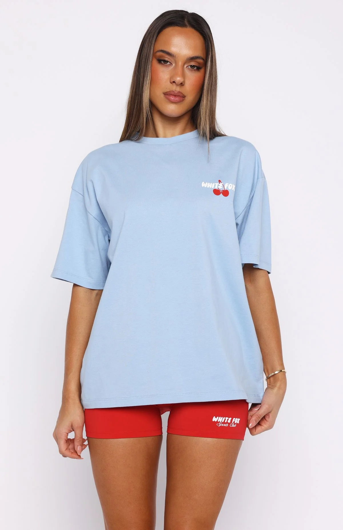 Club 14 Cassie Oversized Tee Blue