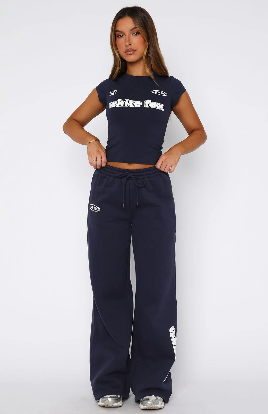 Ready To Go Wide Leg Sweatpants Navy