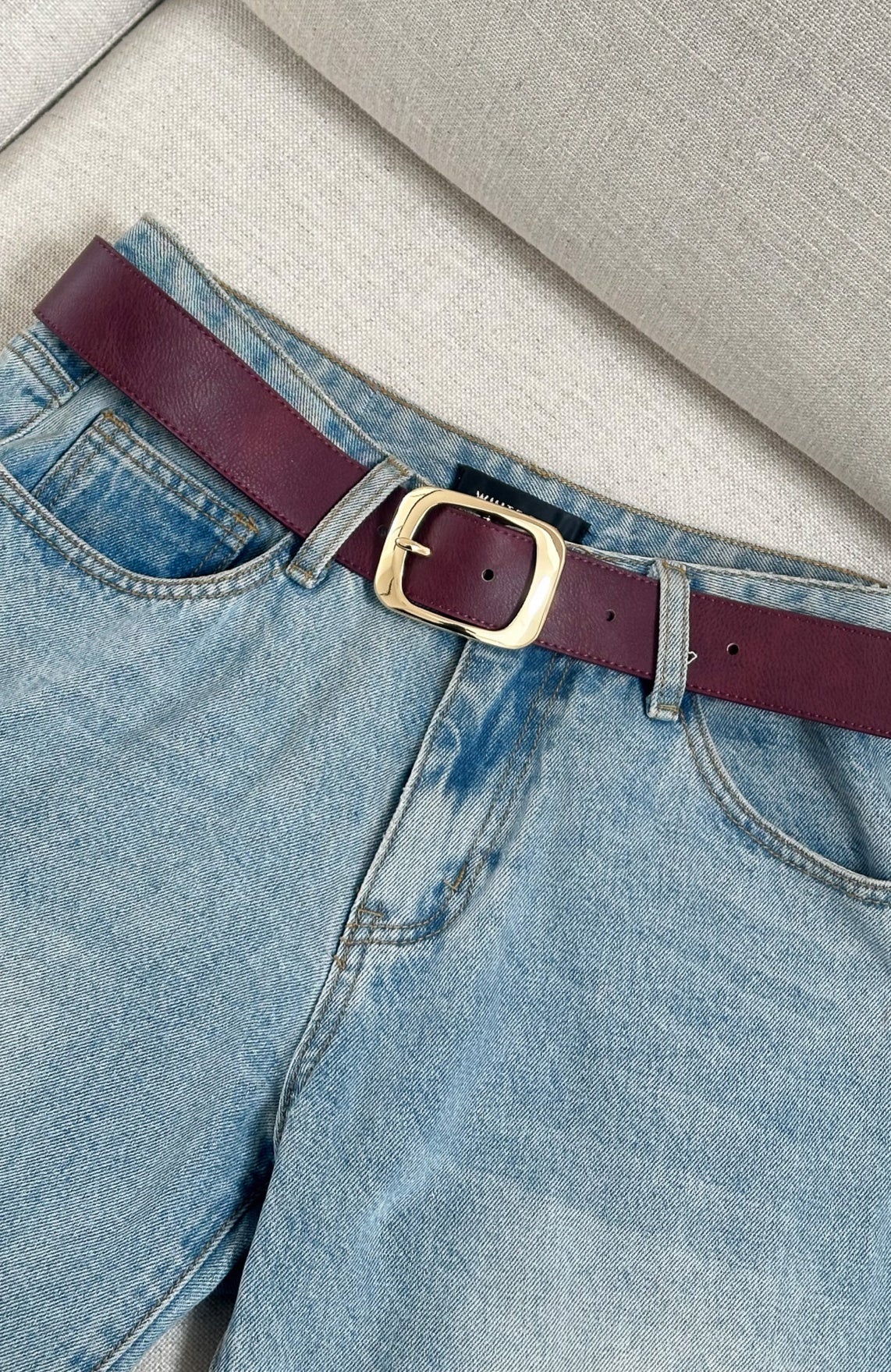 Reed Belt Burgundy/Gold