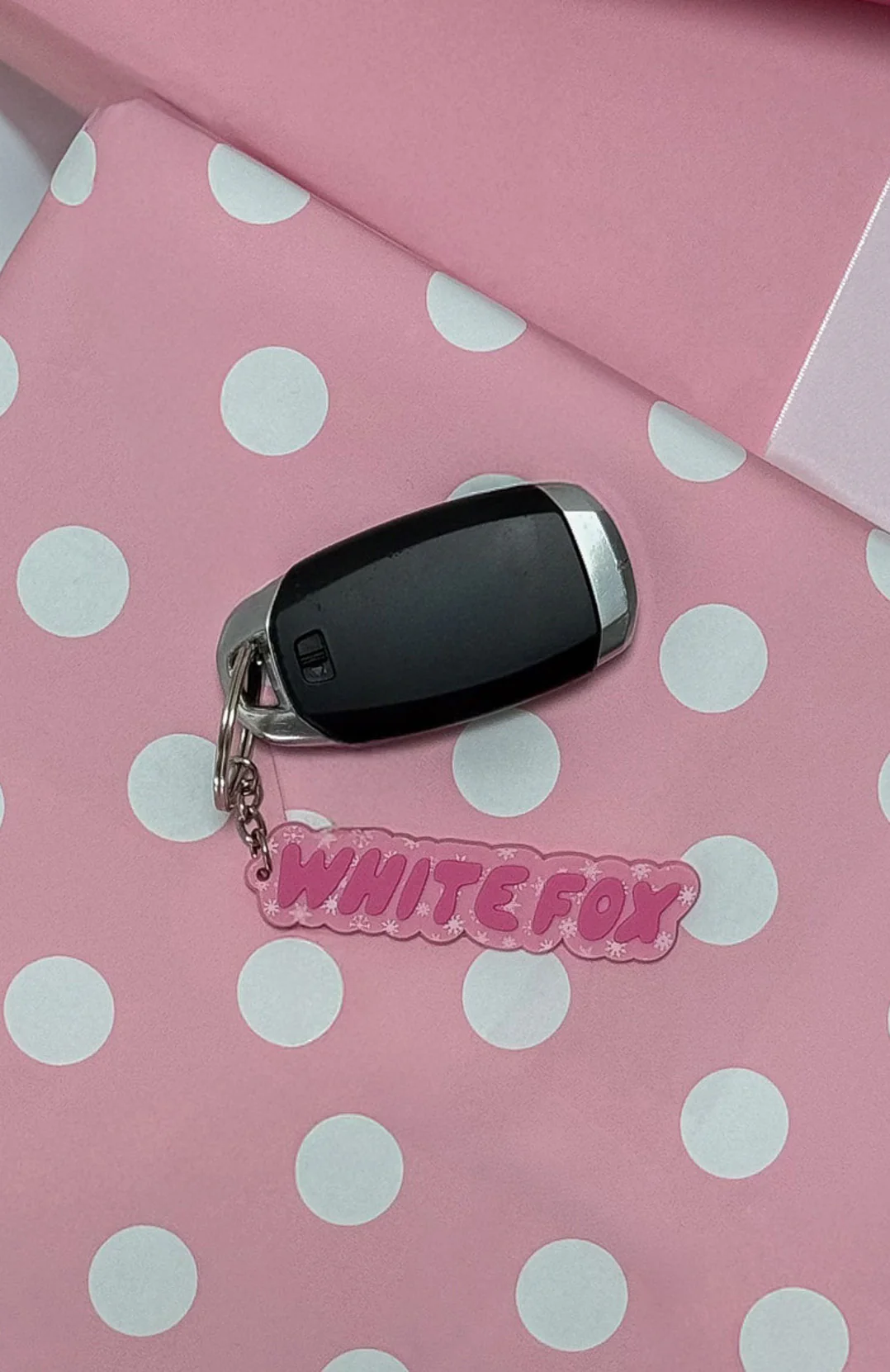 I've Got You Keychain Pink Snowflake