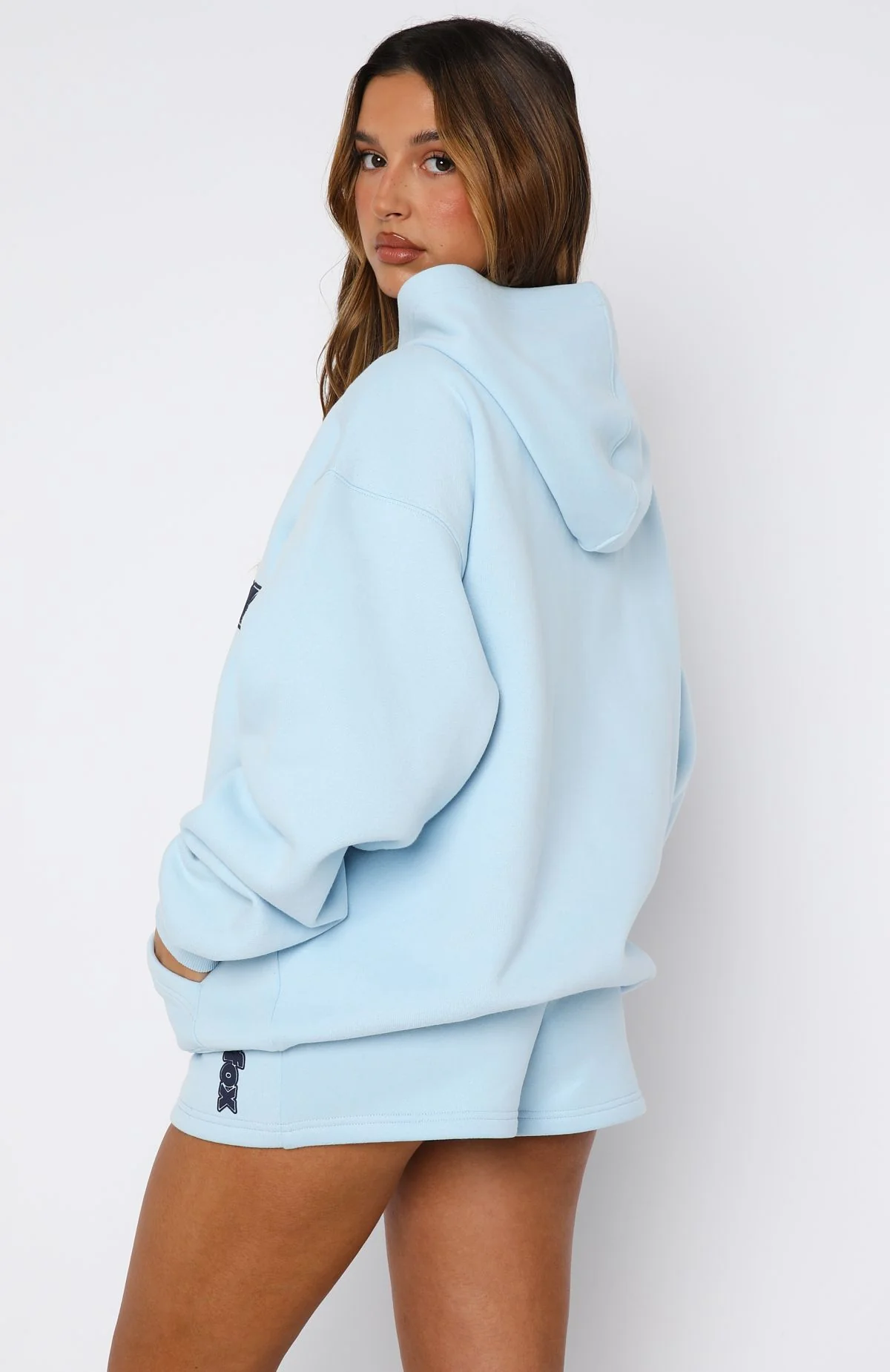 Ready To Go Zip Front Hoodie Baby Blue