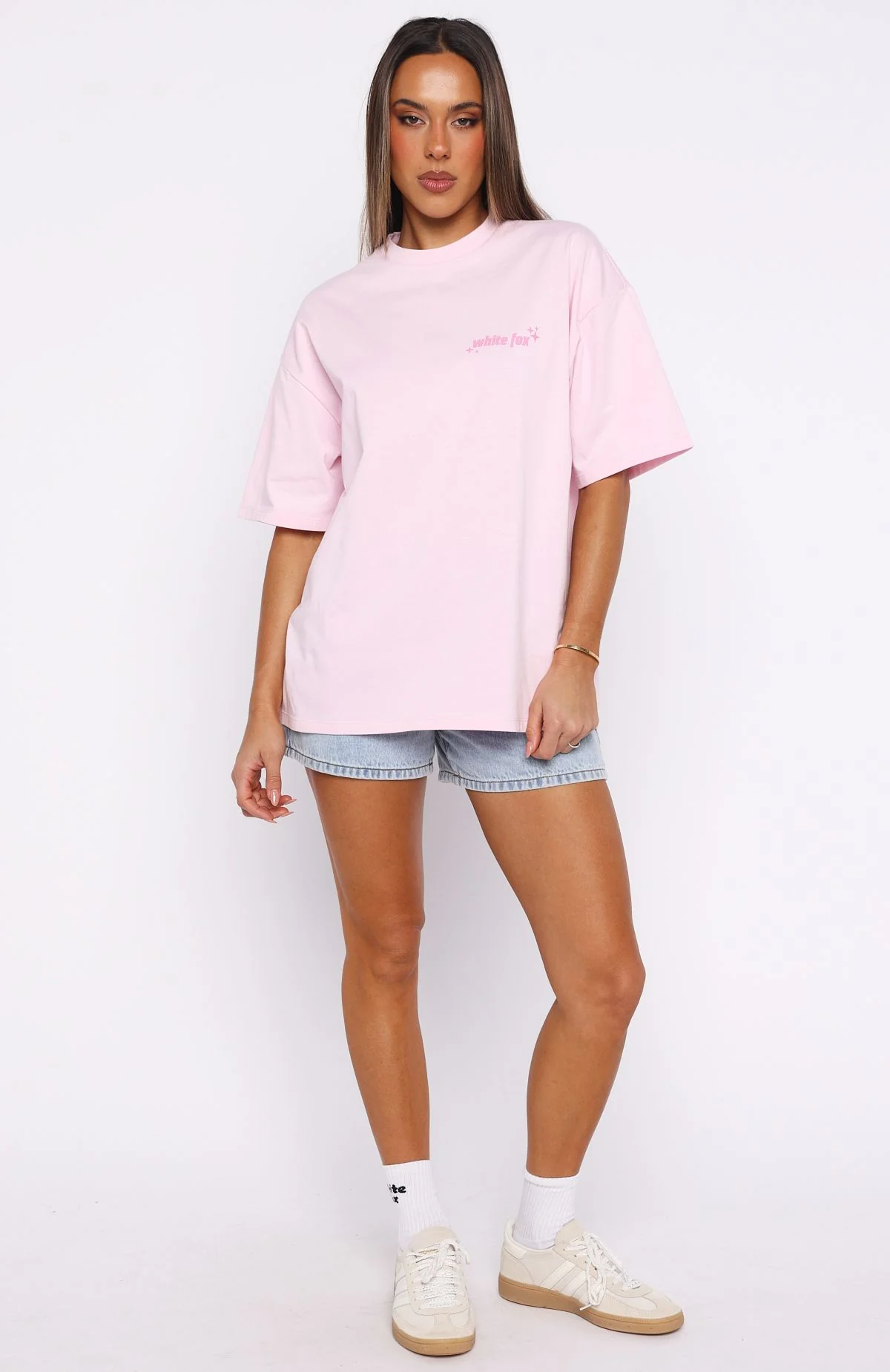 Pretty In Print Oversized Tee Pink