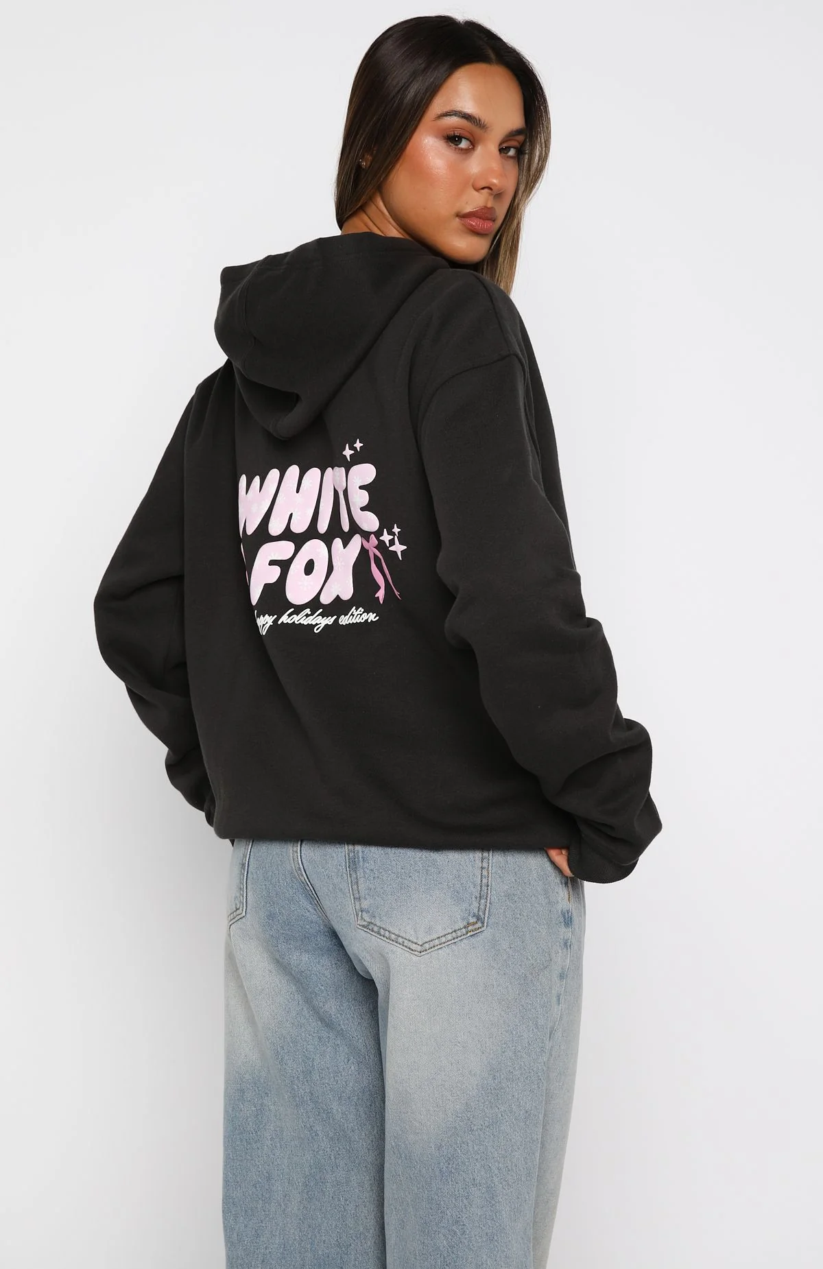Christmas Feeling Oversized Hoodie Charcoal