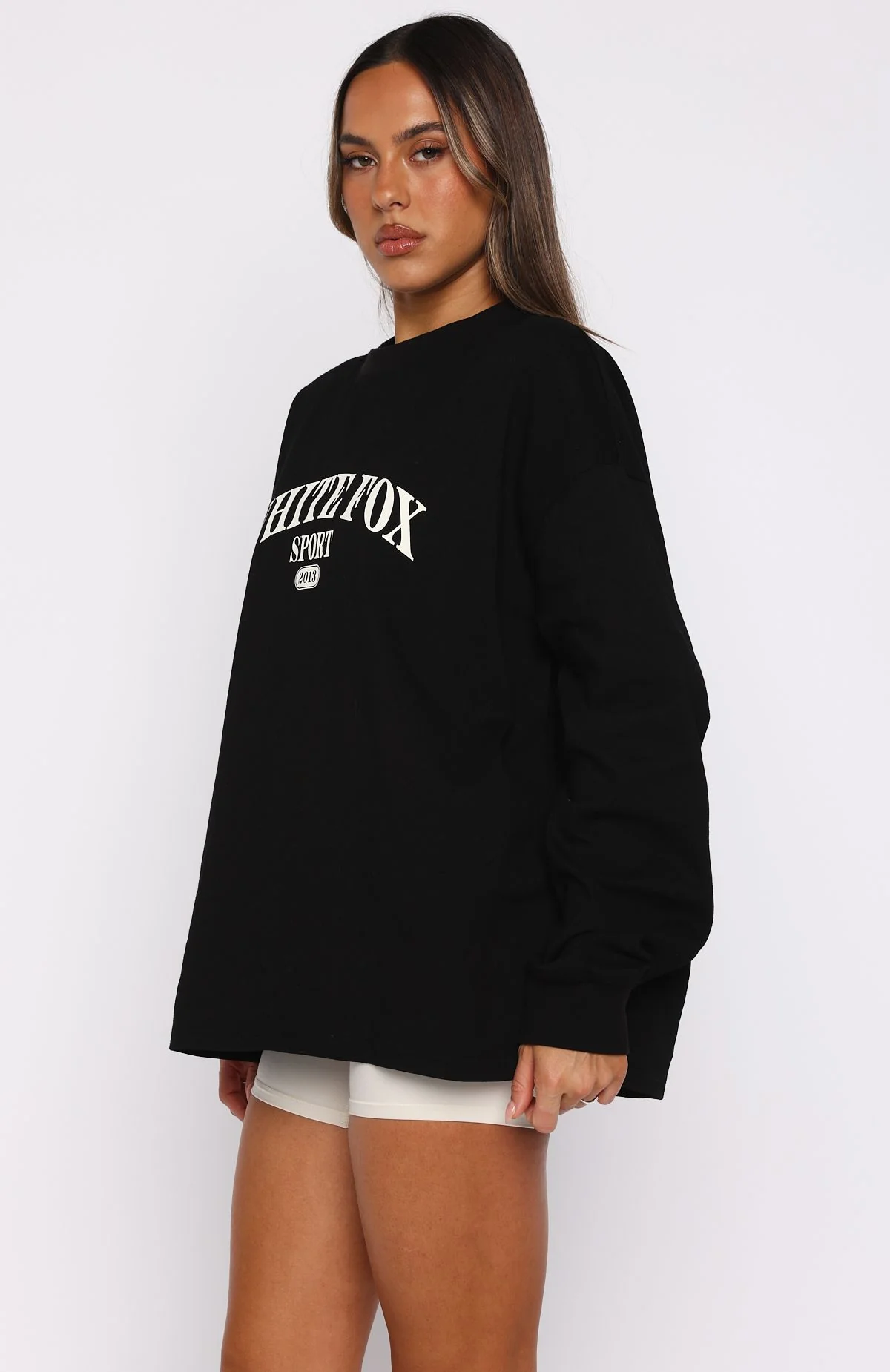 Stand With You Long Sleeve Oversized Tee Black