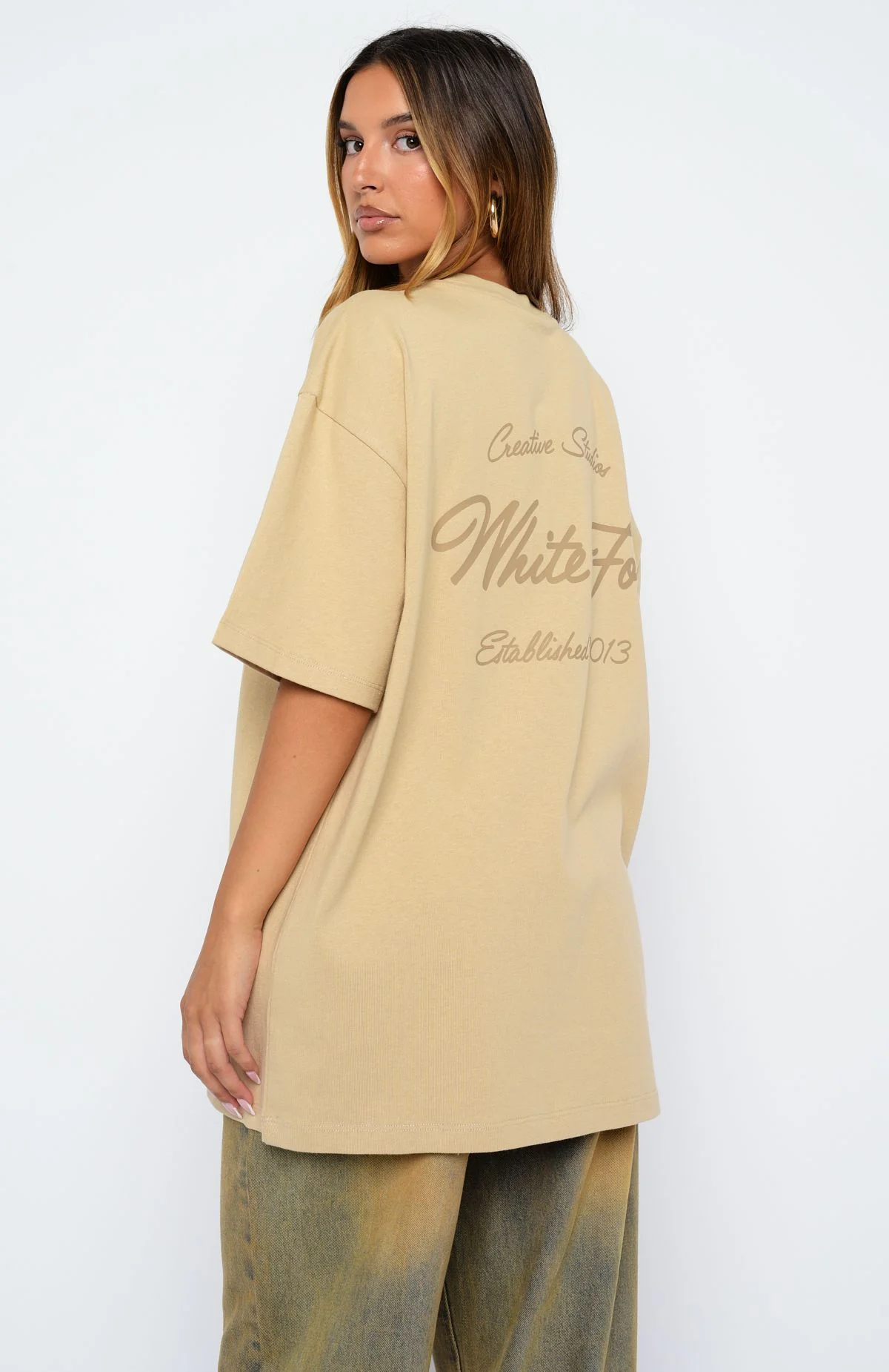 Creative Studios Oversized Tee Oatmeal