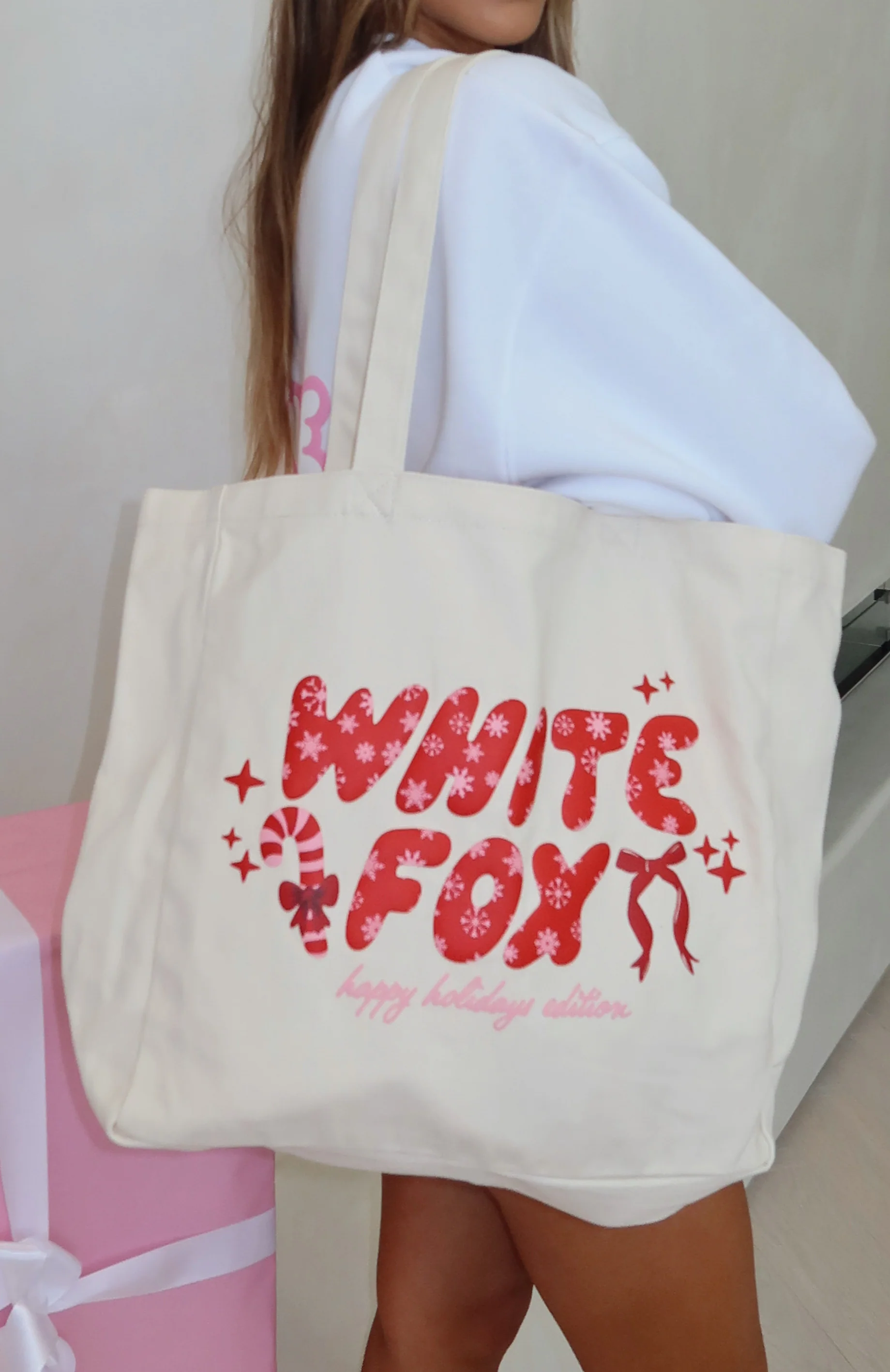 Christmas Feeling Tote Bag Cream