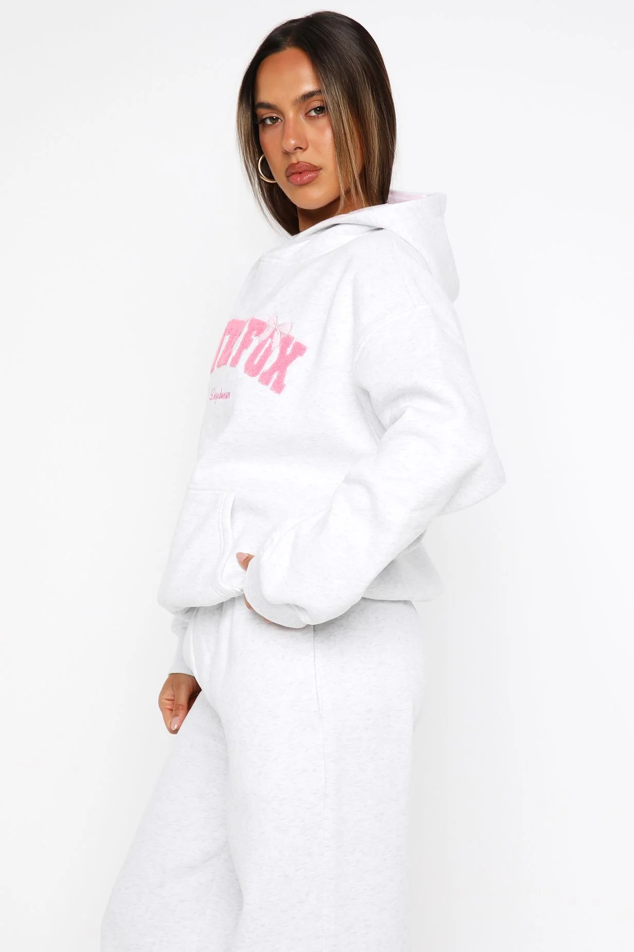 Daydreamers Madeline Oversized Hoodie Grey Marle