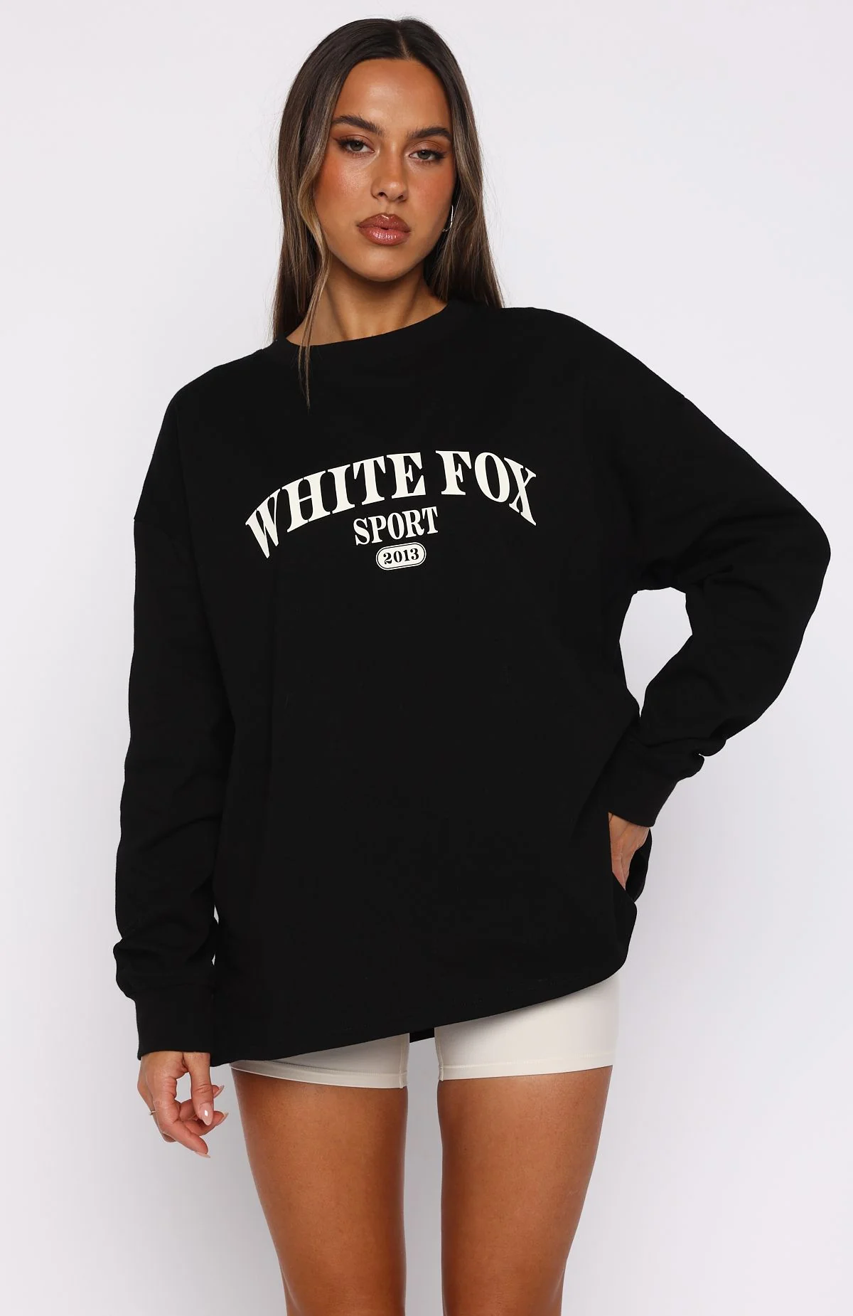 Stand With You Long Sleeve Oversized Tee Black