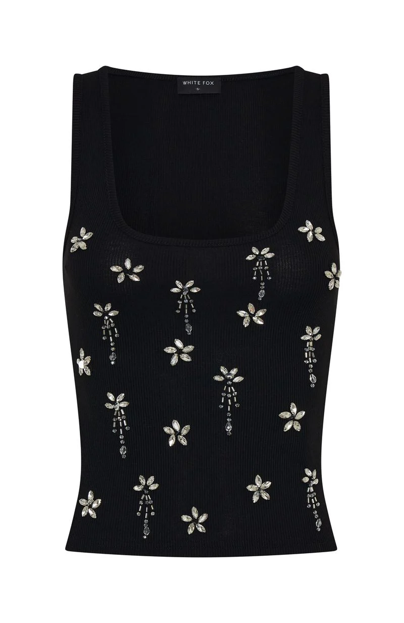 Sinful Embrace Rib Tank Black