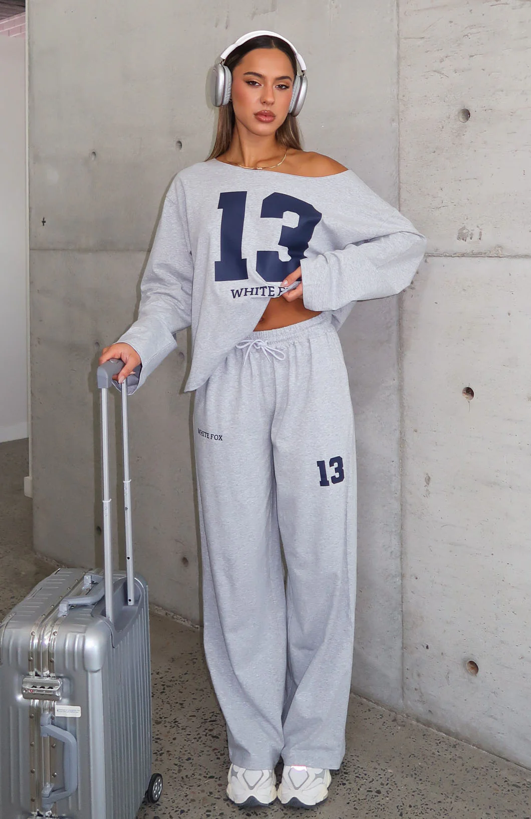 Only One Left Track Pants Grey Marle