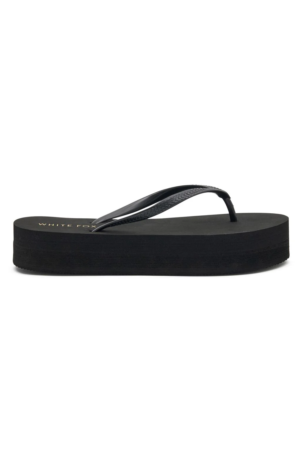 Melody Platform Thong Sandals Black