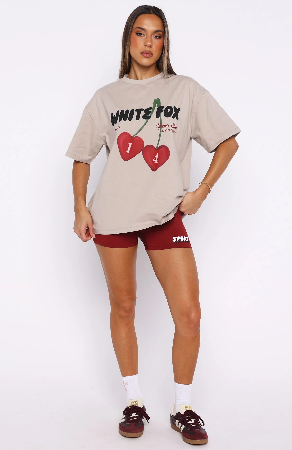 Club 14 Peyton Bike Shorts Burgundy