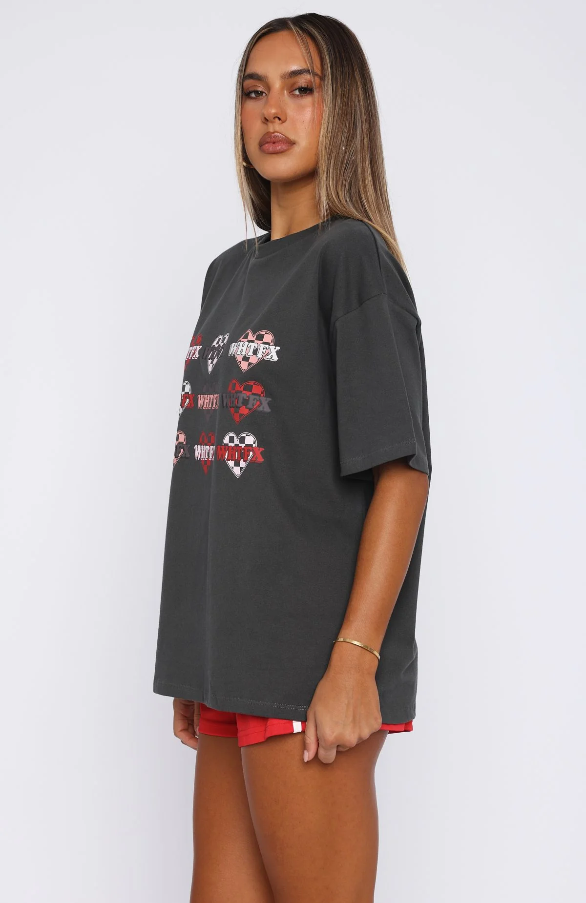 She's Too Nice Oversized Tee Charcoal